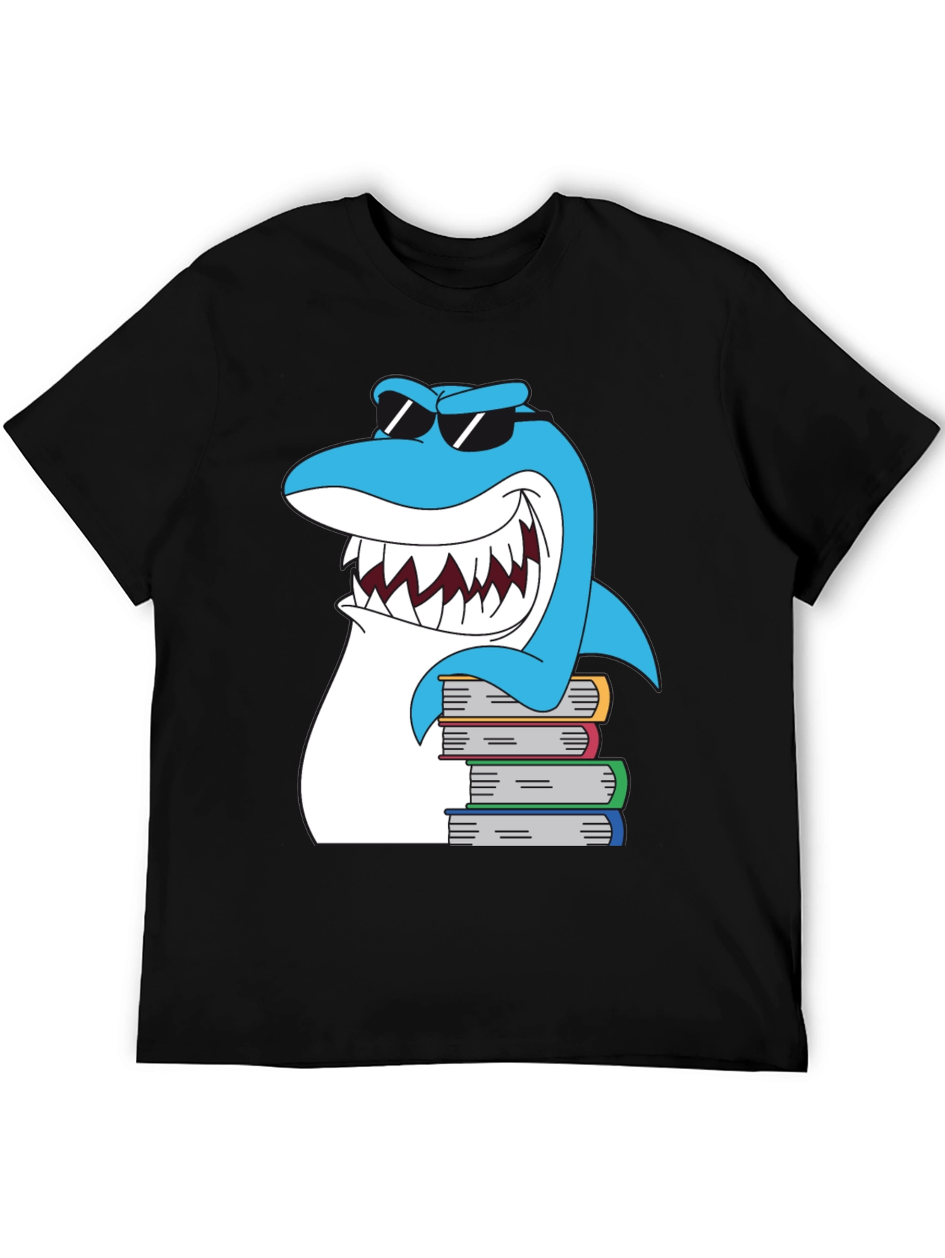 Cool Shark Reads Books Graphic T-Shirt