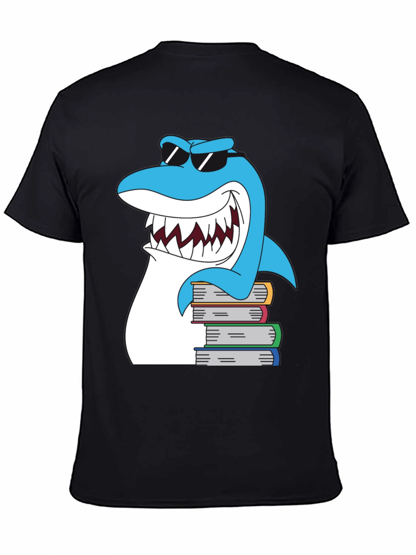 Cool Shark Reads Books Graphic T-Shirt