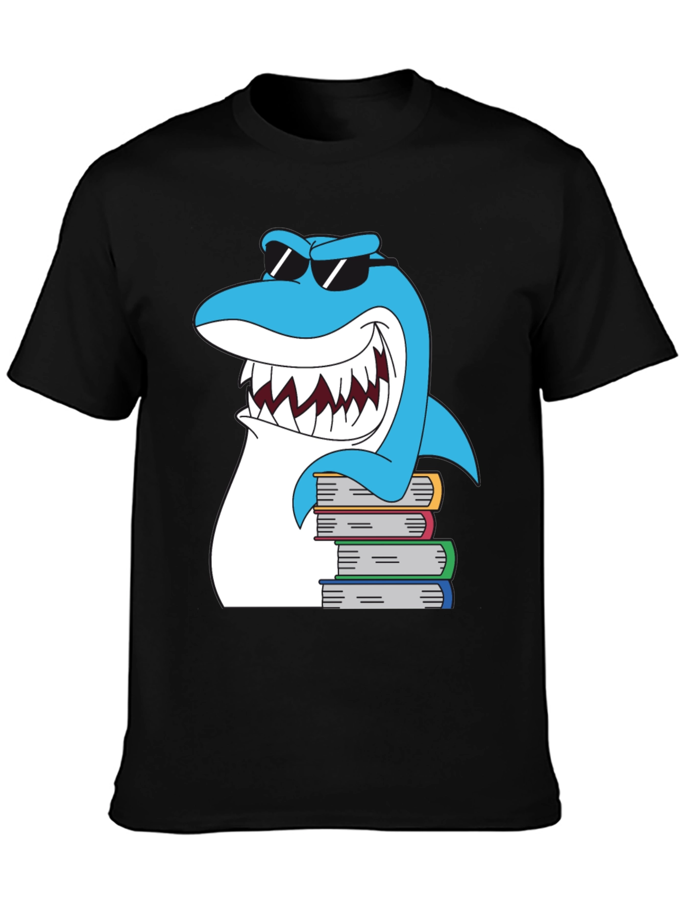 Cool Shark Reads Books Graphic T-Shirt