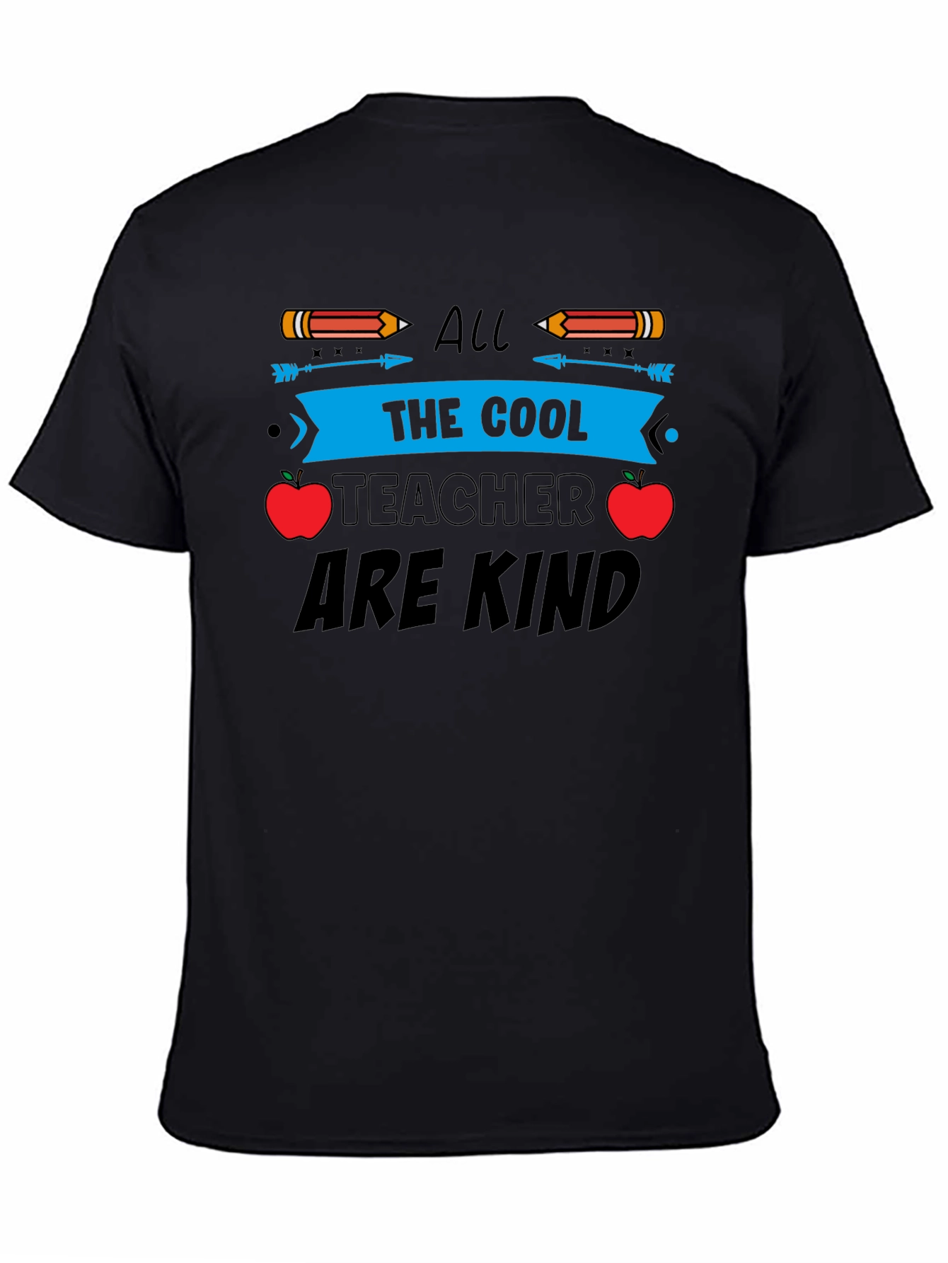 Cool Teacher Are Kind Black Graphic Tee