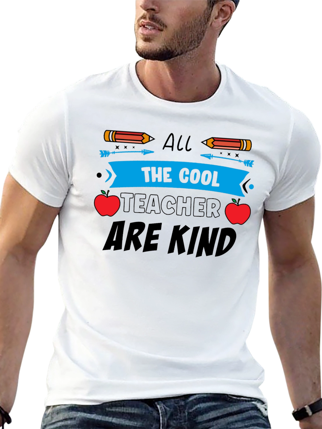 Cool Teacher Are Kind Black Graphic Tee