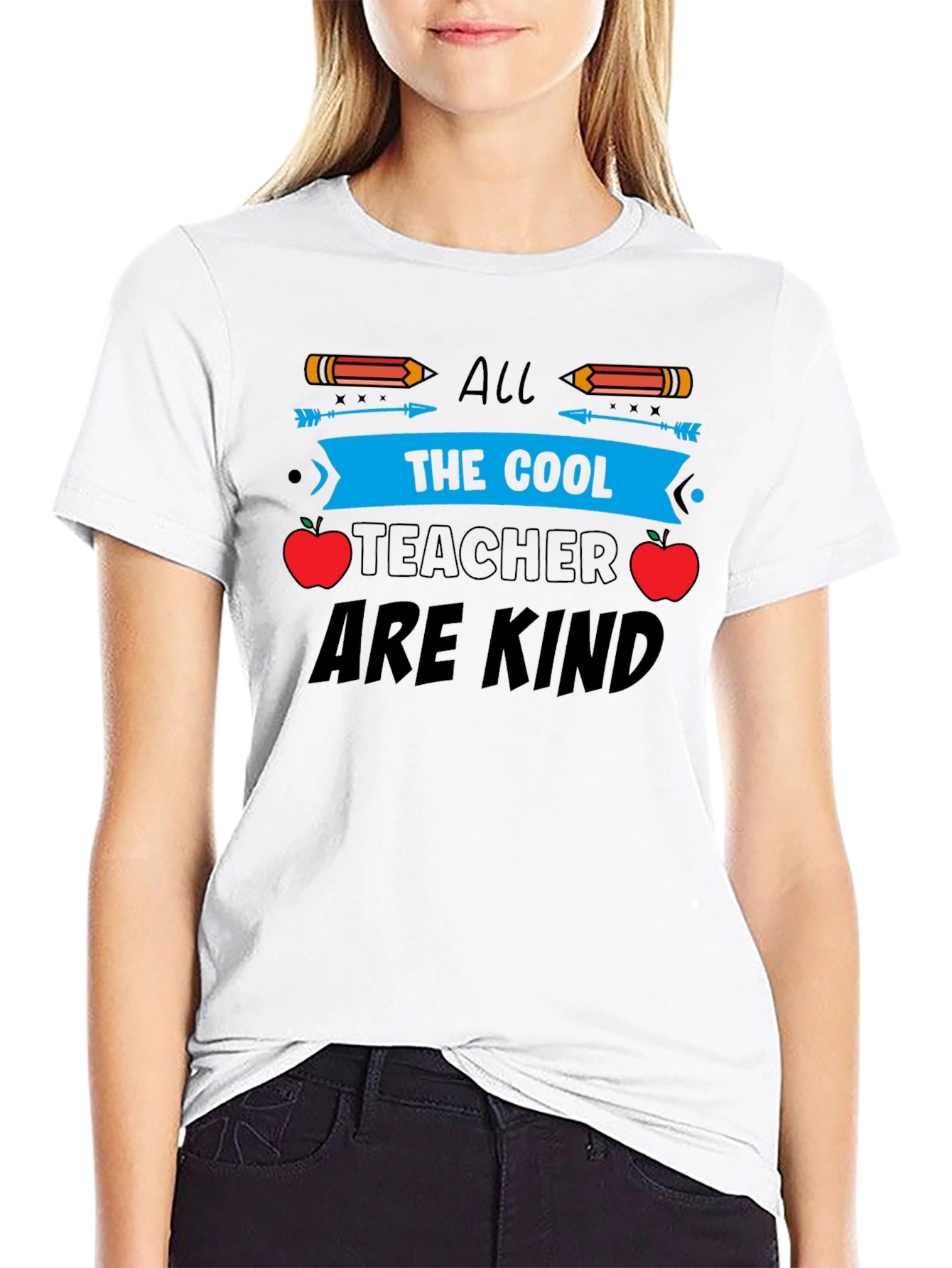 Cool Teacher Are Kind Black Graphic Tee