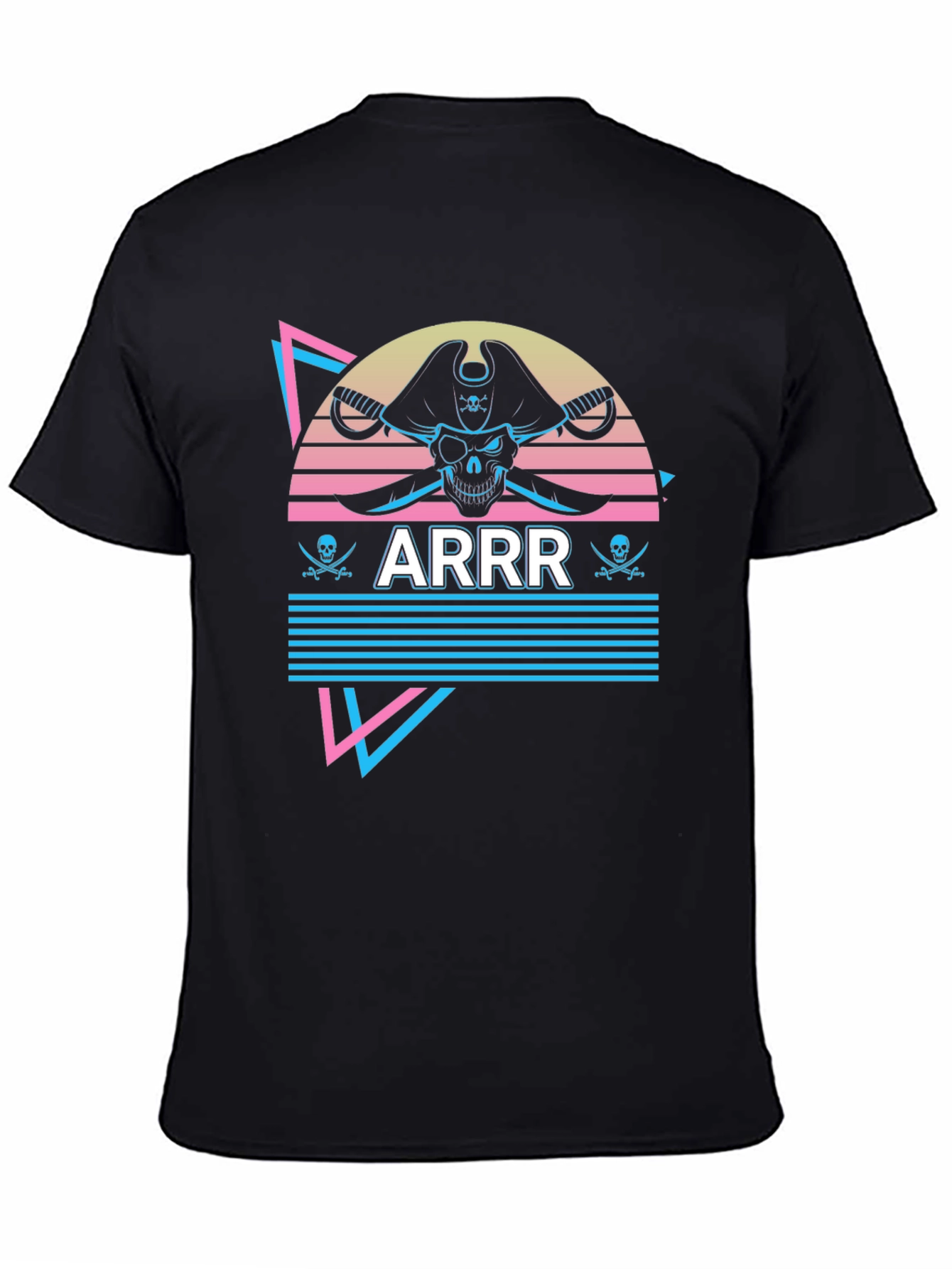 Retro Pirate T-Shirt - ARRR Skull Design