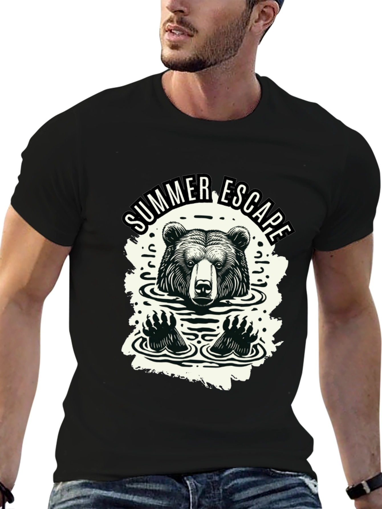 Summer Escape Bear Graphic Tee