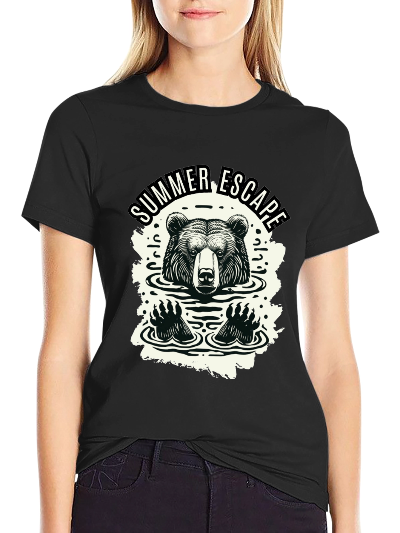 Summer Escape Bear Graphic Tee