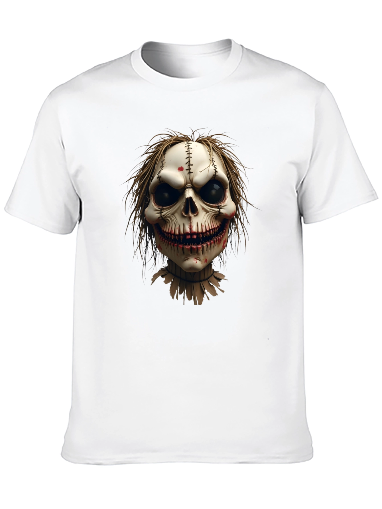 Scary Skull Graphic Tee - Mens Black T-Shirt