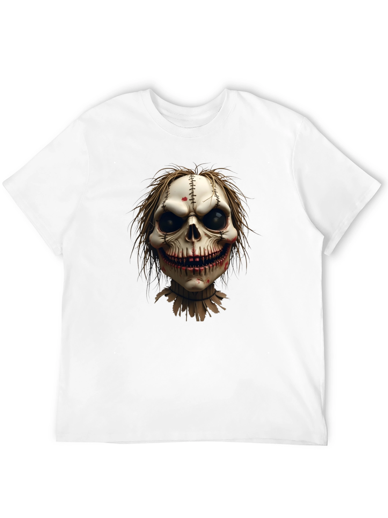 Scary Skull Graphic Tee - Mens Black T-Shirt