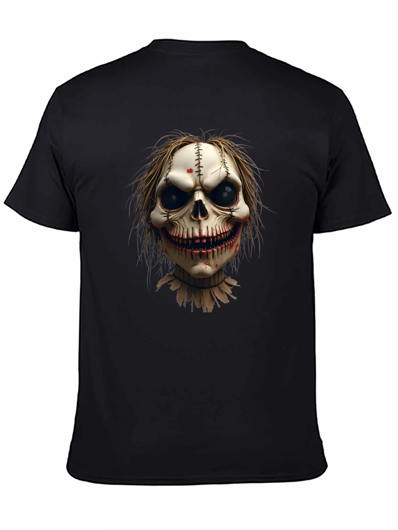 Scary Skull Graphic Tee - Mens Black T-Shirt
