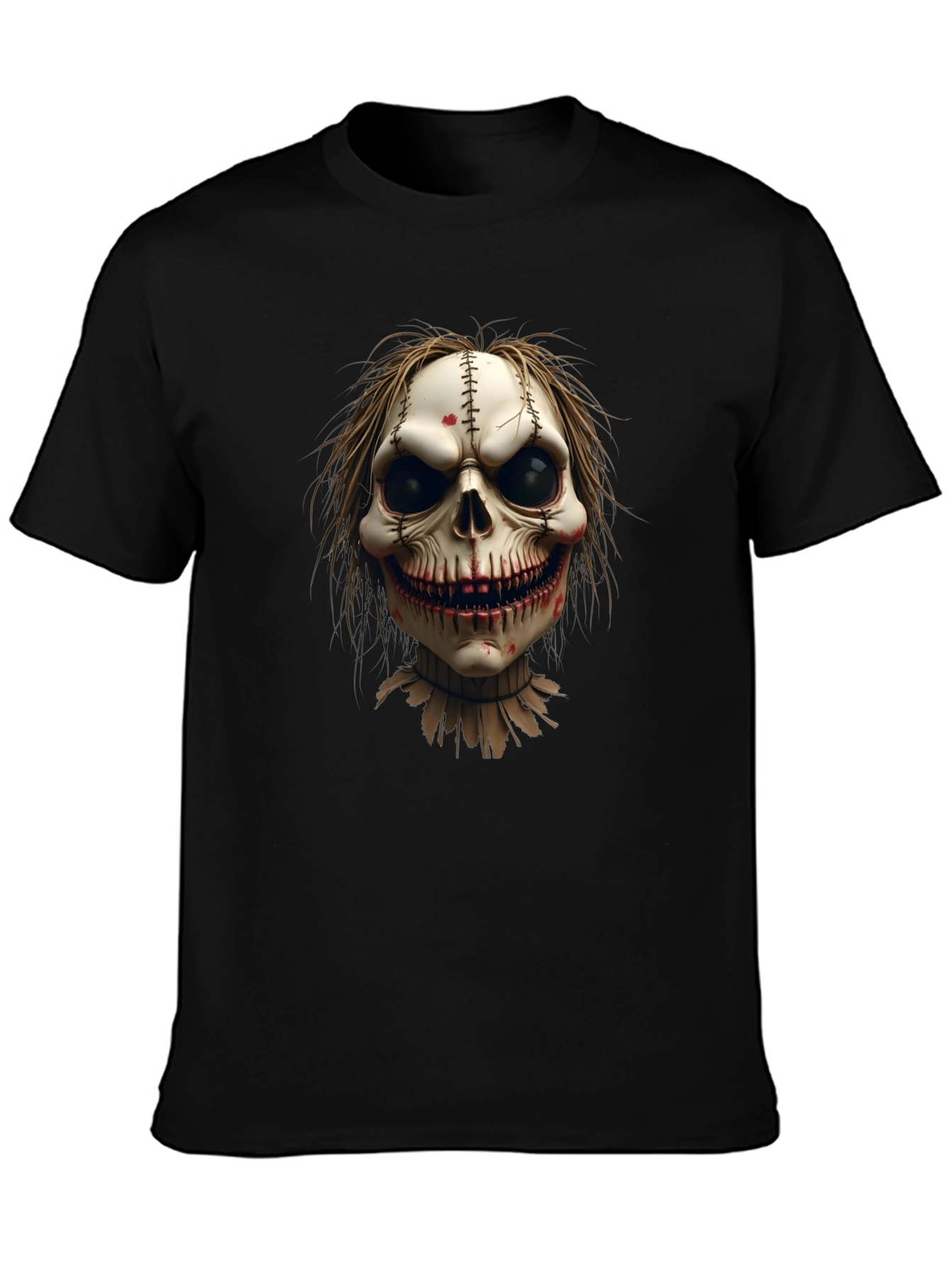 Scary Skull Graphic Tee - Mens Black T-Shirt