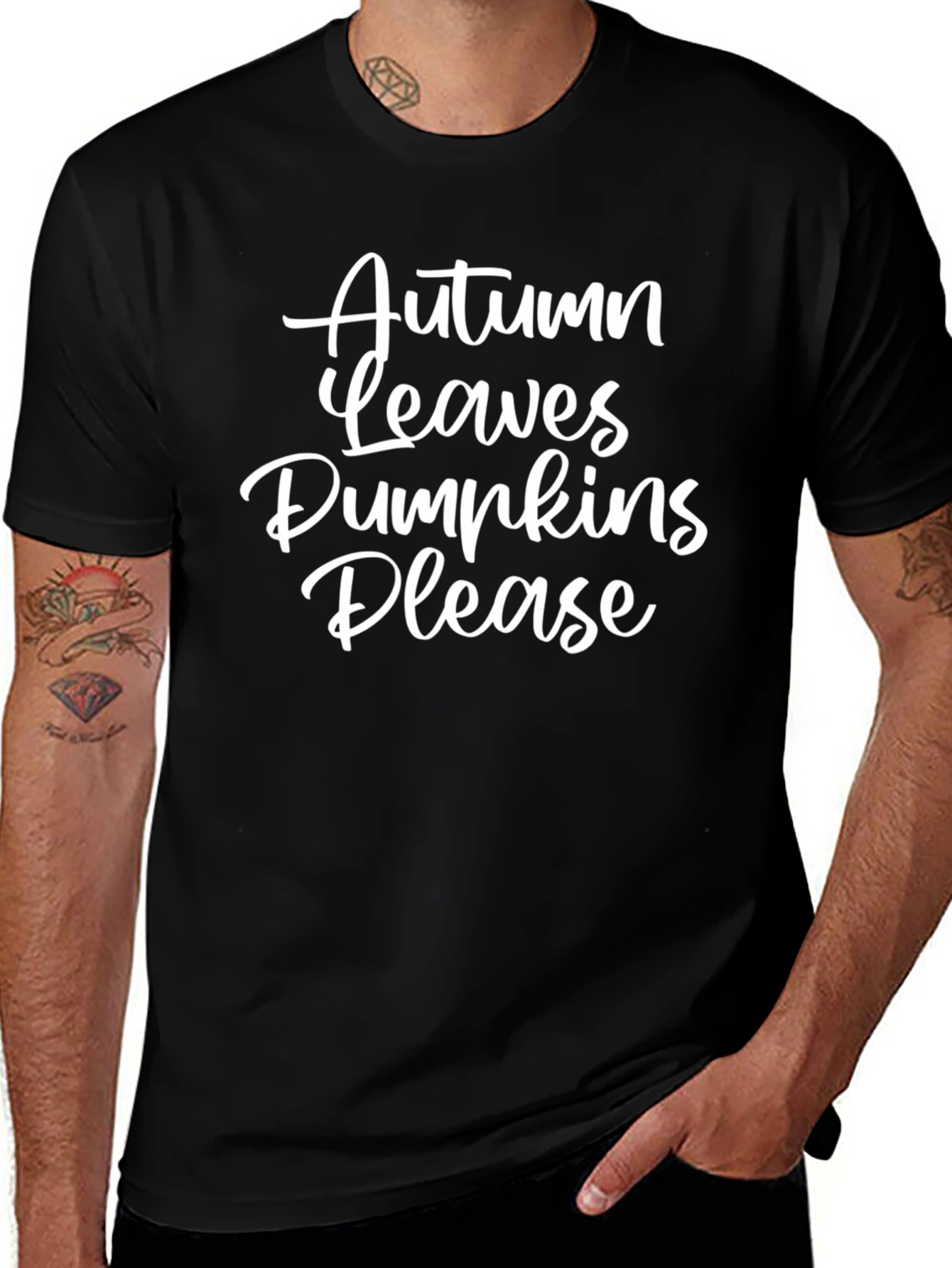Autumn Leaves Pumpkins Please T-Shirt