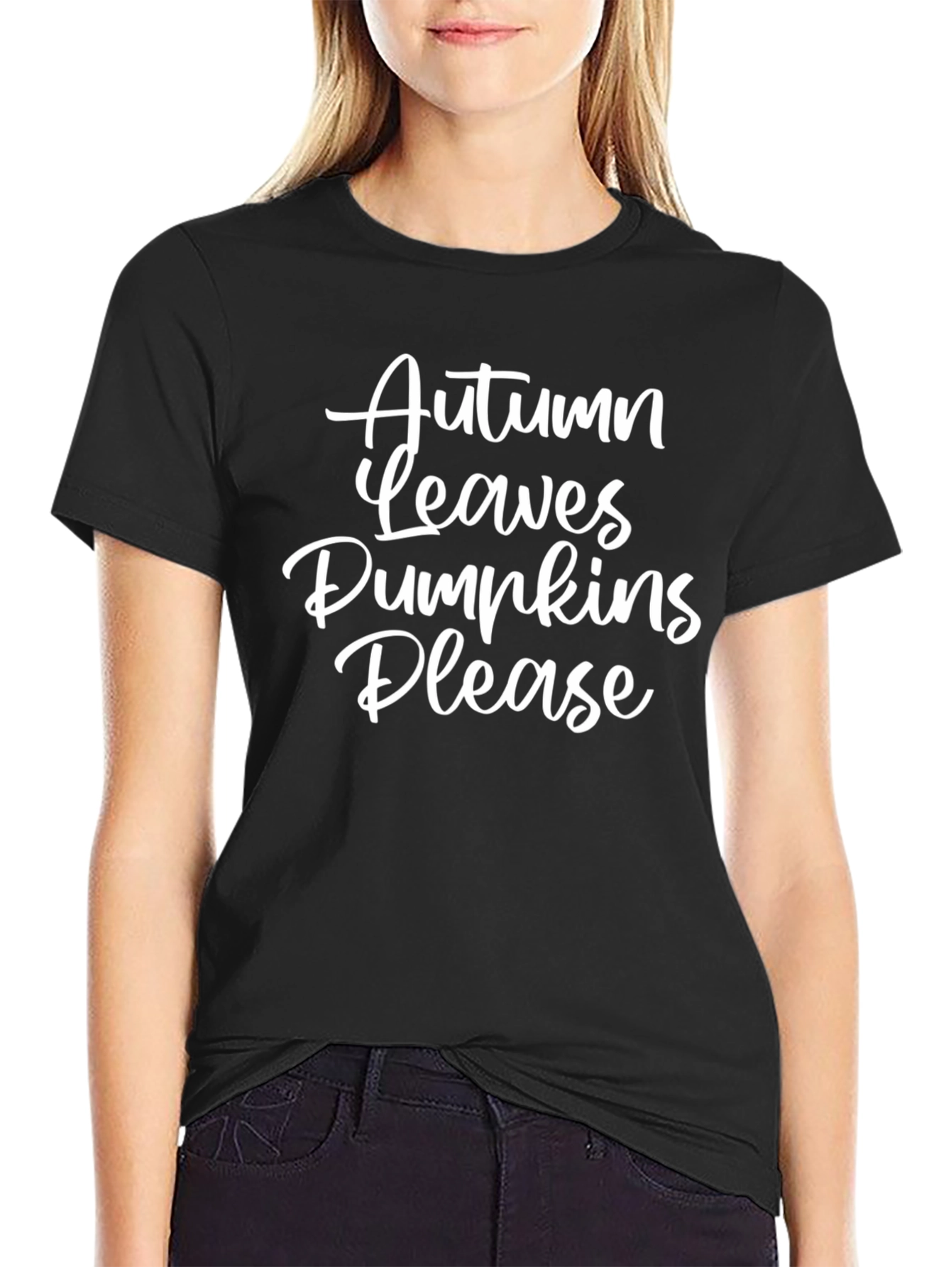 Autumn Leaves Pumpkins Please T-Shirt