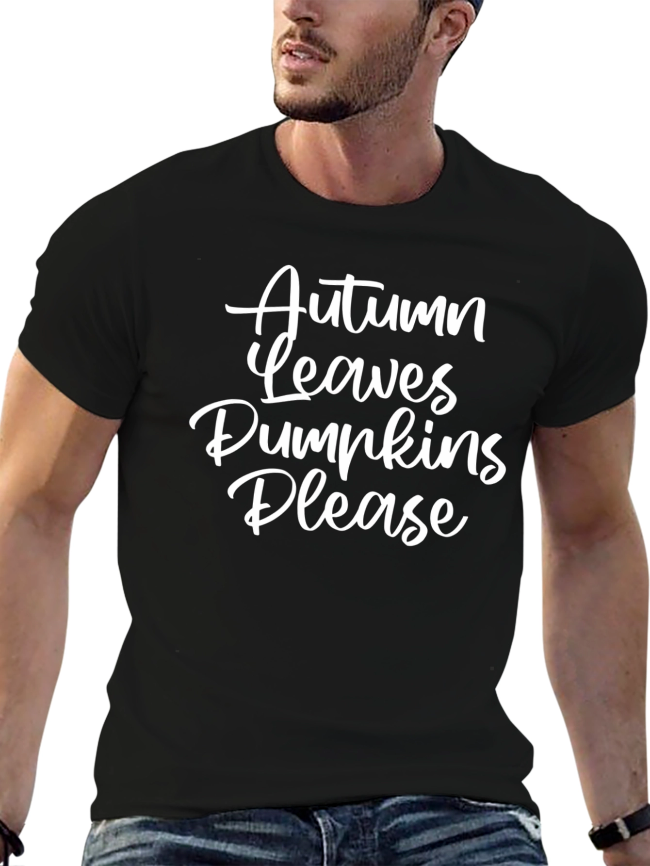 Autumn Leaves Pumpkins Please T-Shirt