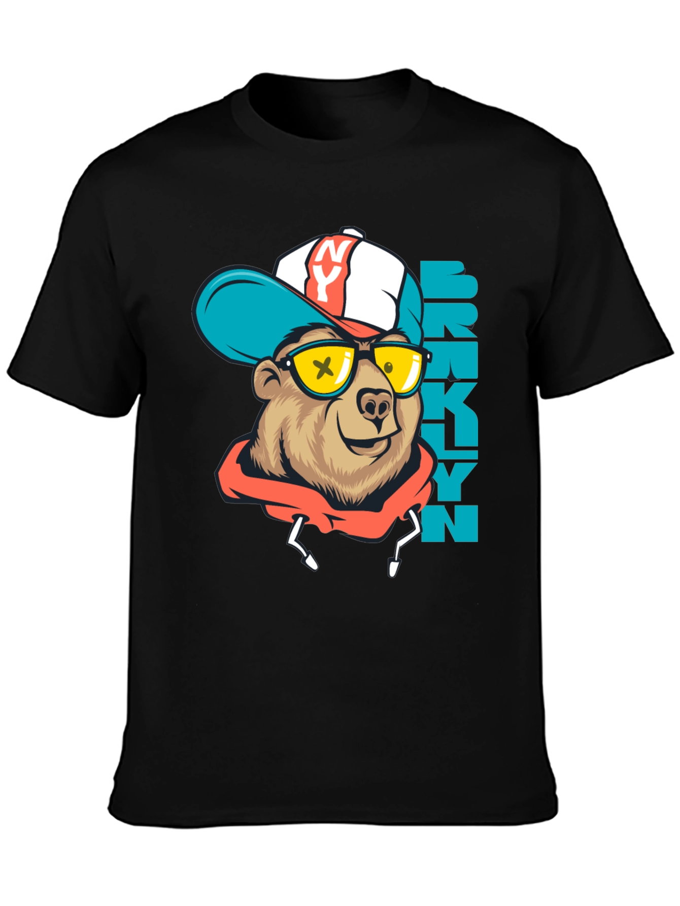 Brooklyn Bear Graphic Tee - Urban Style Shirt