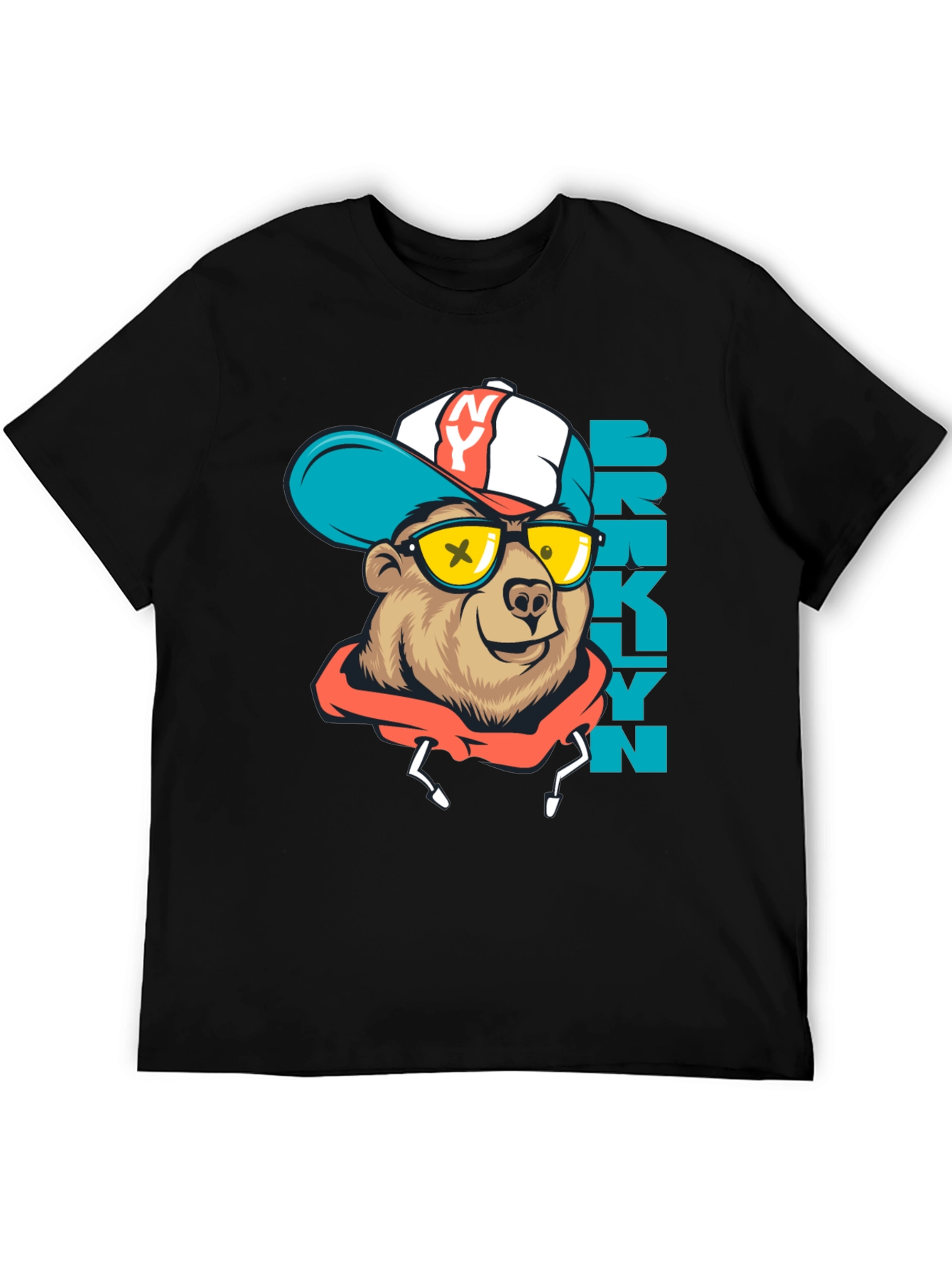 Brooklyn Bear Graphic Tee - Urban Style Shirt