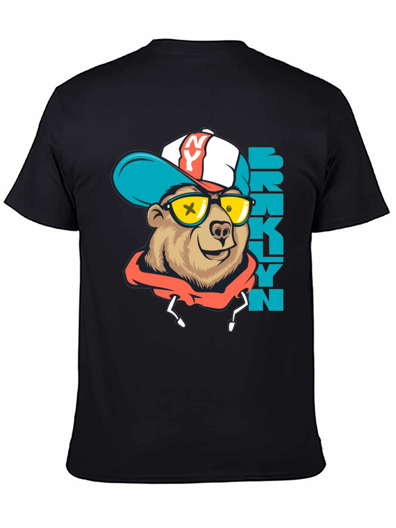 Brooklyn Bear Graphic Tee - Urban Style Shirt