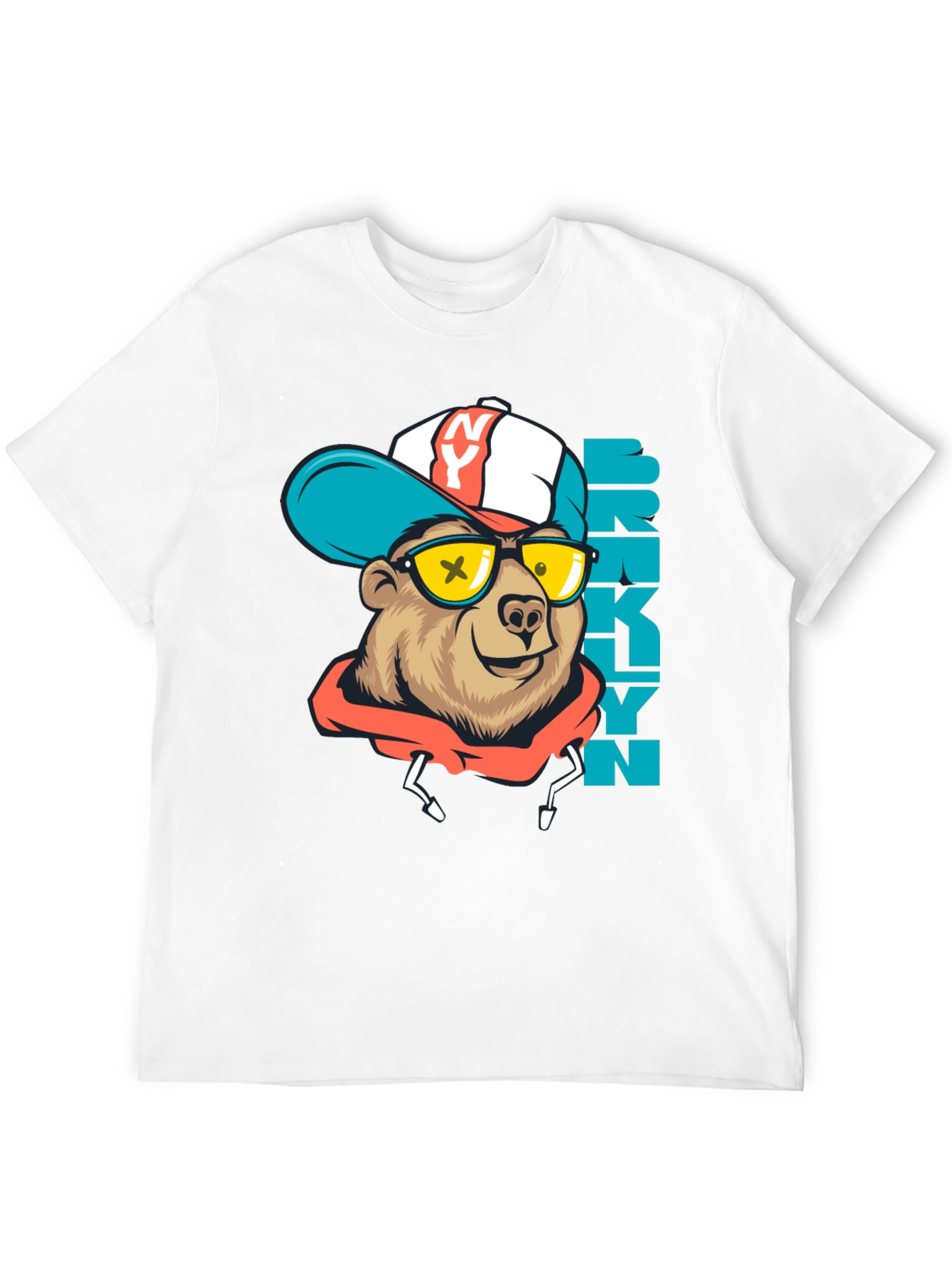 Brooklyn Bear Graphic Tee - Urban Style Shirt