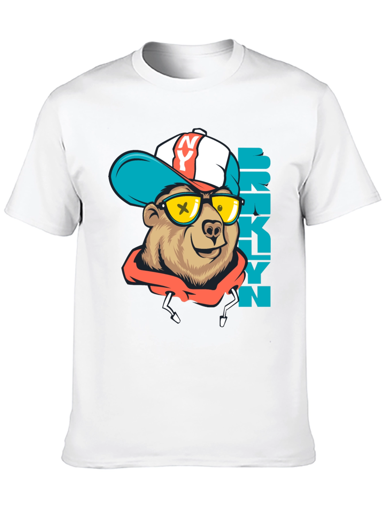 Brooklyn Bear Graphic Tee - Urban Style Shirt