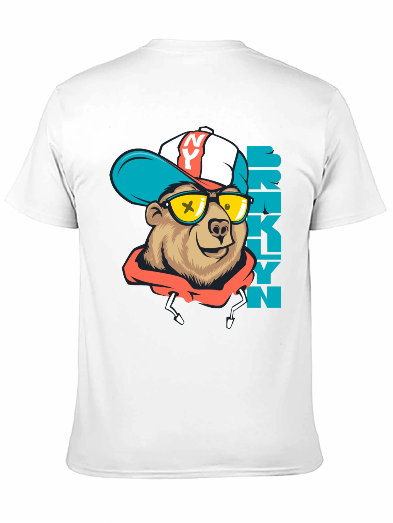 Brooklyn Bear Graphic Tee - Urban Style Shirt