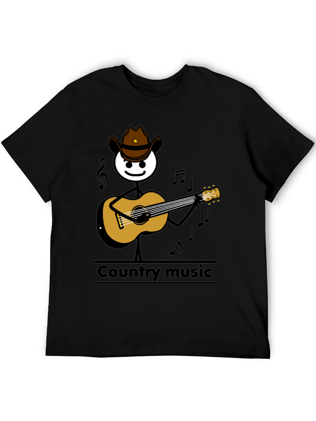 Country Music Stick Figure Guitarist T-Shirt