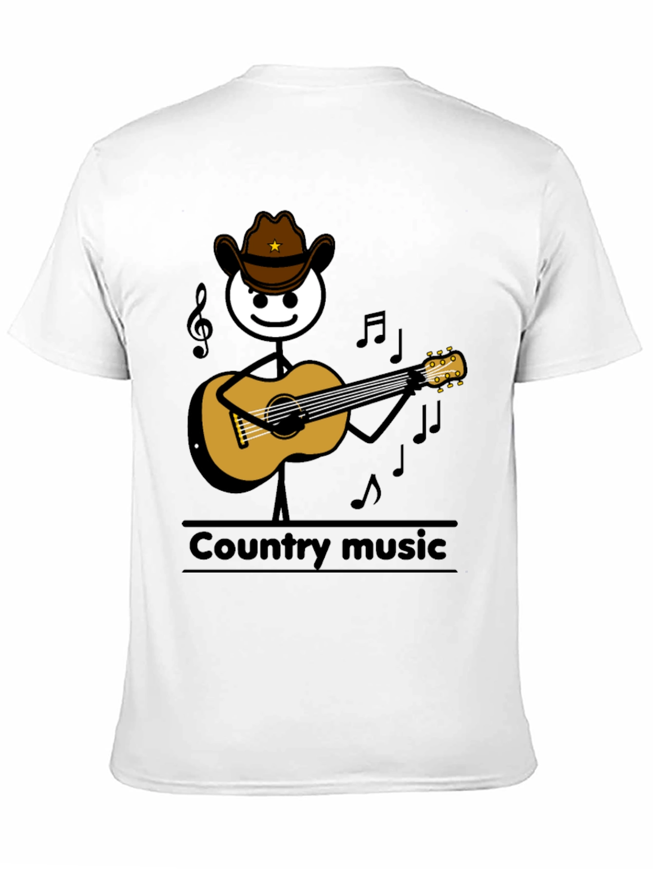 Country Music Stick Figure Guitarist T-Shirt