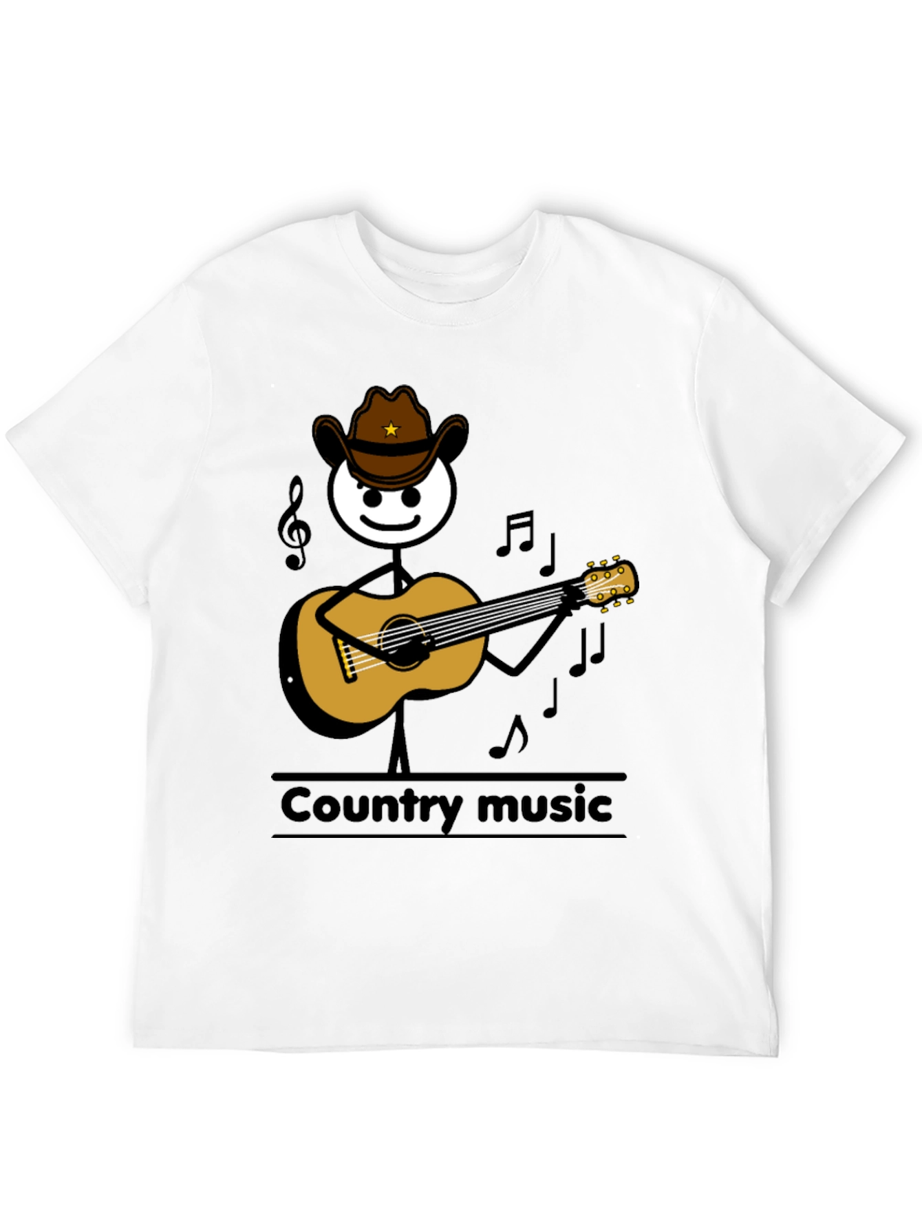 Country Music Stick Figure Guitarist T-Shirt