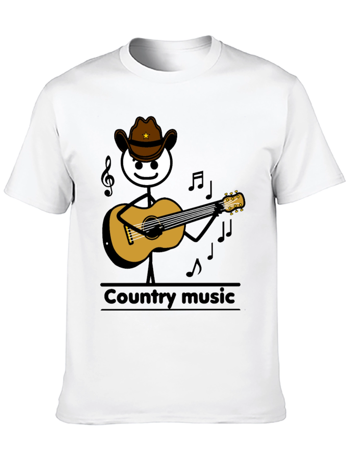 Country Music Stick Figure Guitarist T-Shirt