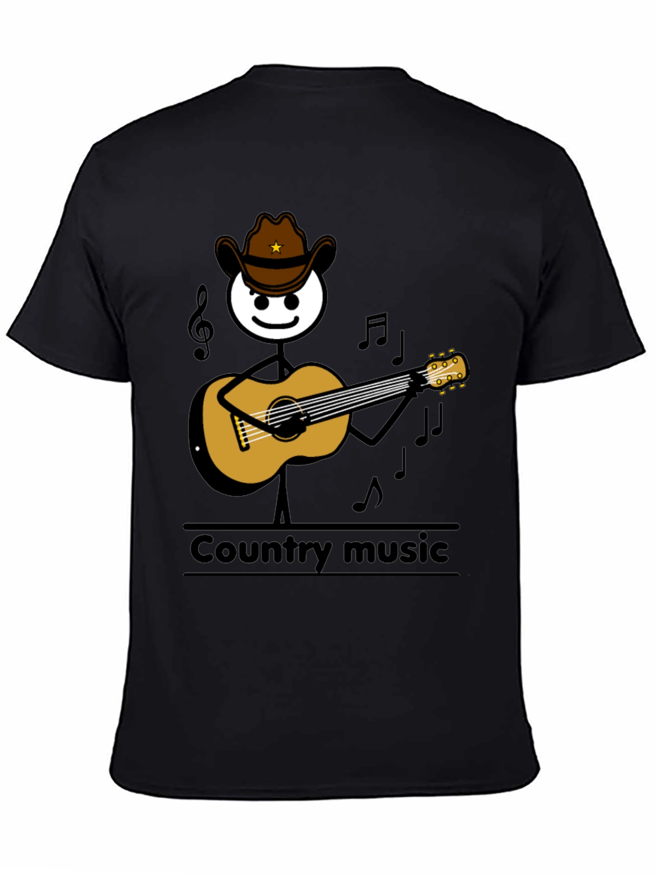 Country Music Stick Figure Guitarist T-Shirt