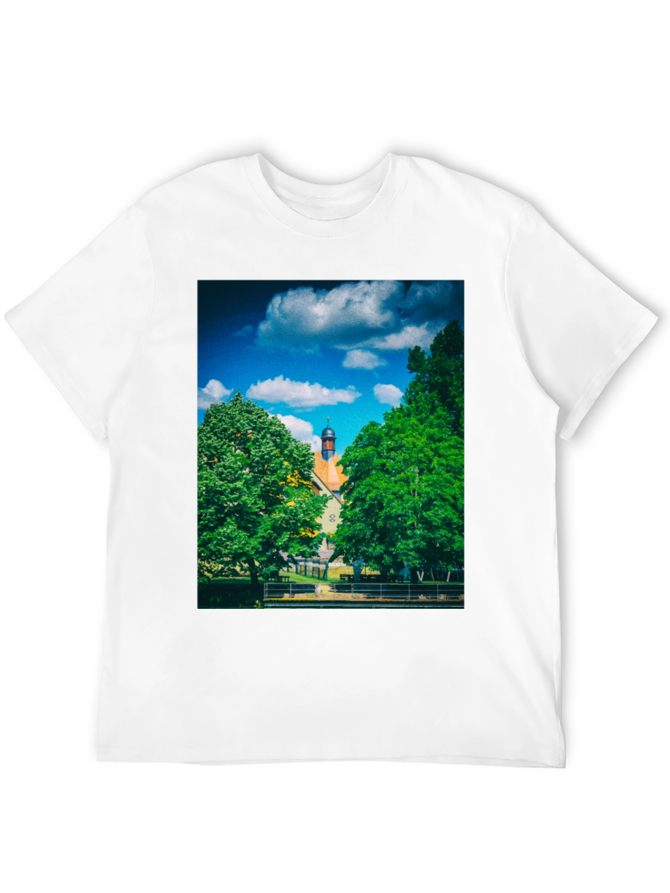 Scenic Landscape Black T-Shirt