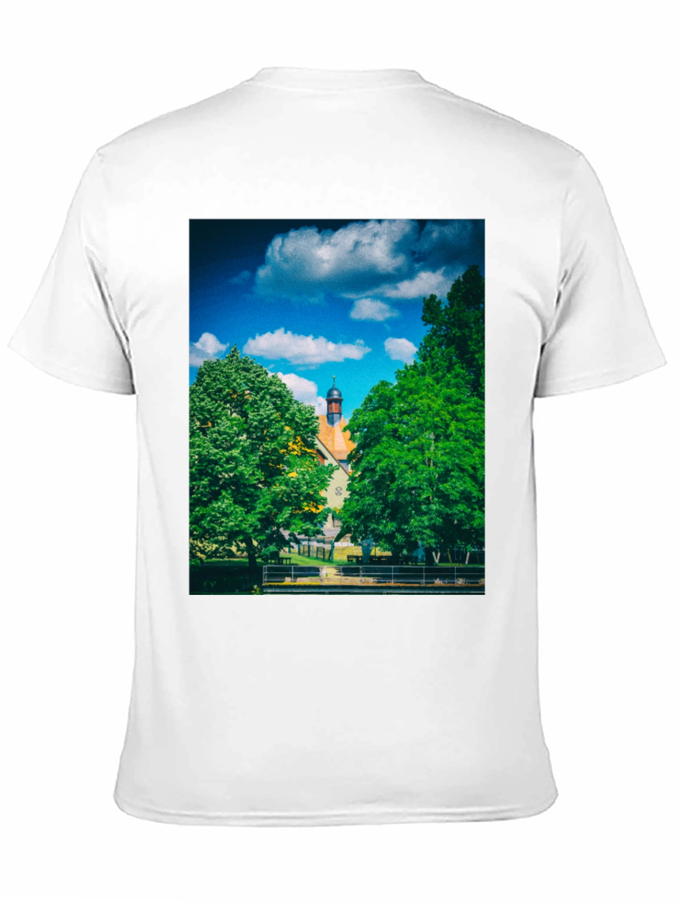 Scenic Landscape Black T-Shirt
