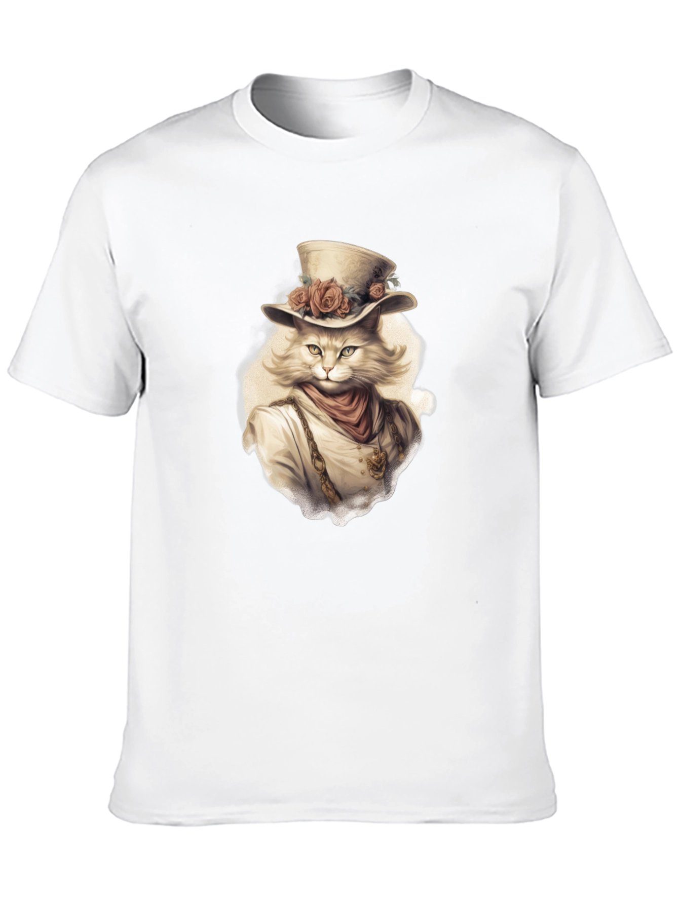 Steampunk Cat Graphic Tee - Unique Design