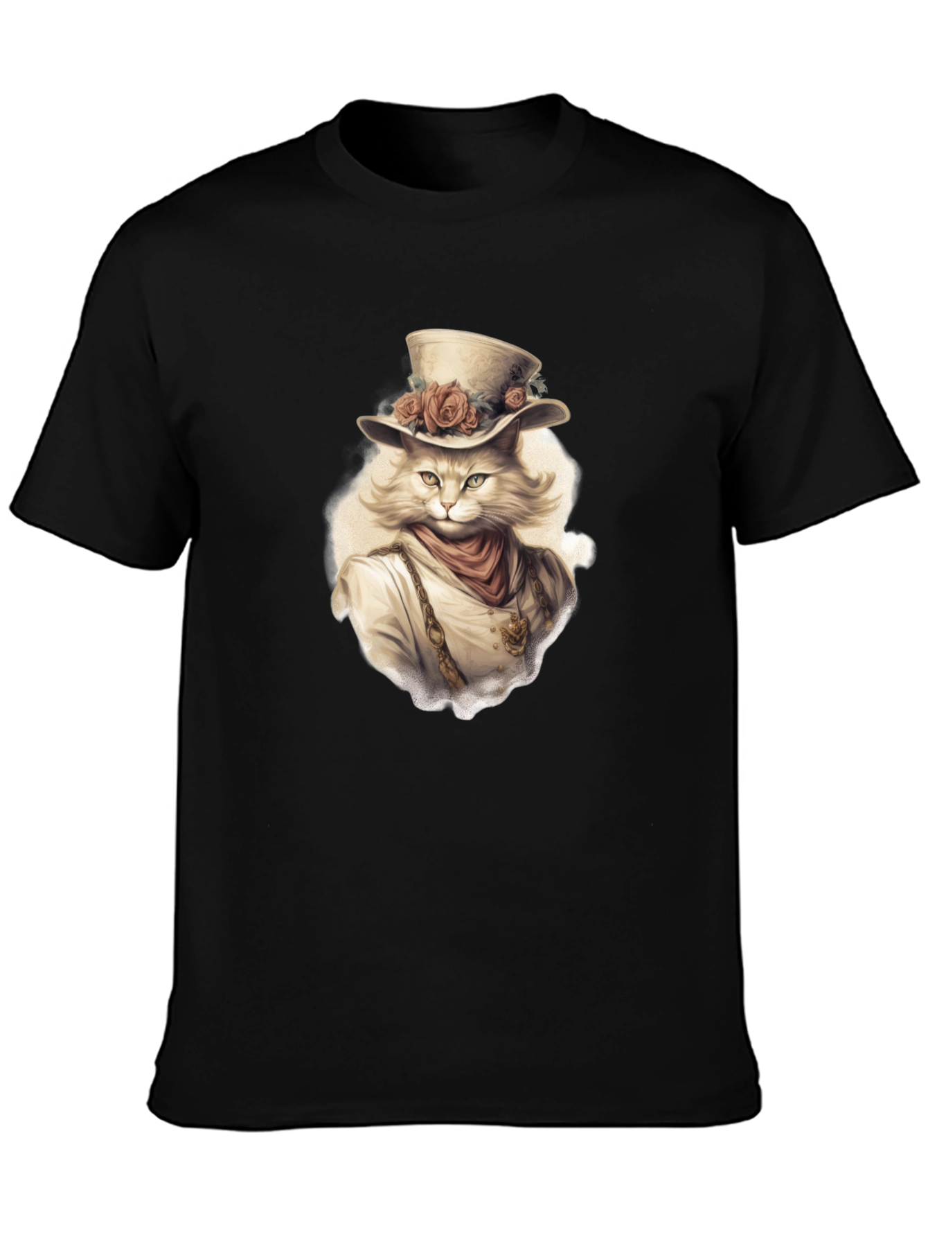 Steampunk Cat Graphic Tee - Unique Design