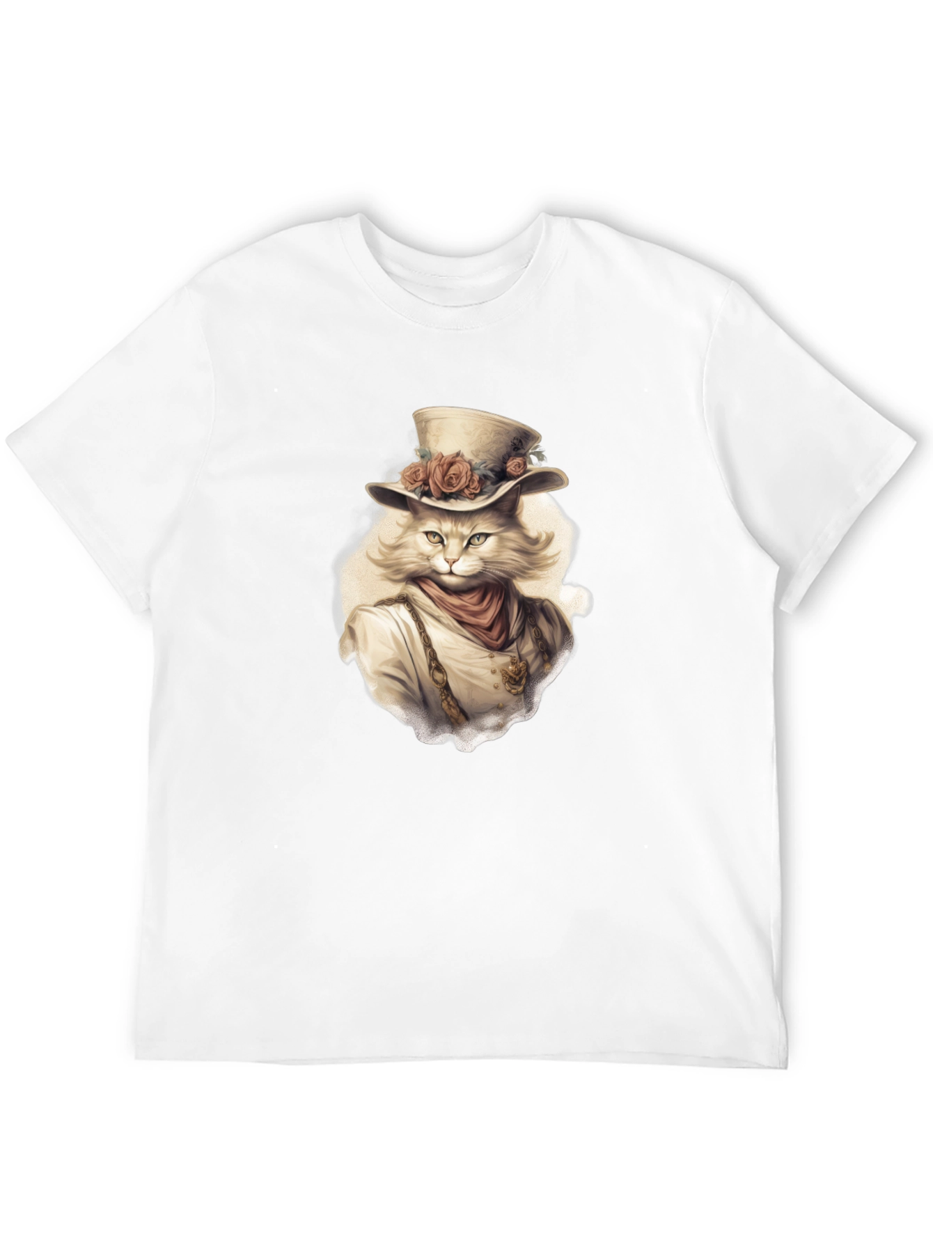 Steampunk Cat Graphic Tee - Unique Design