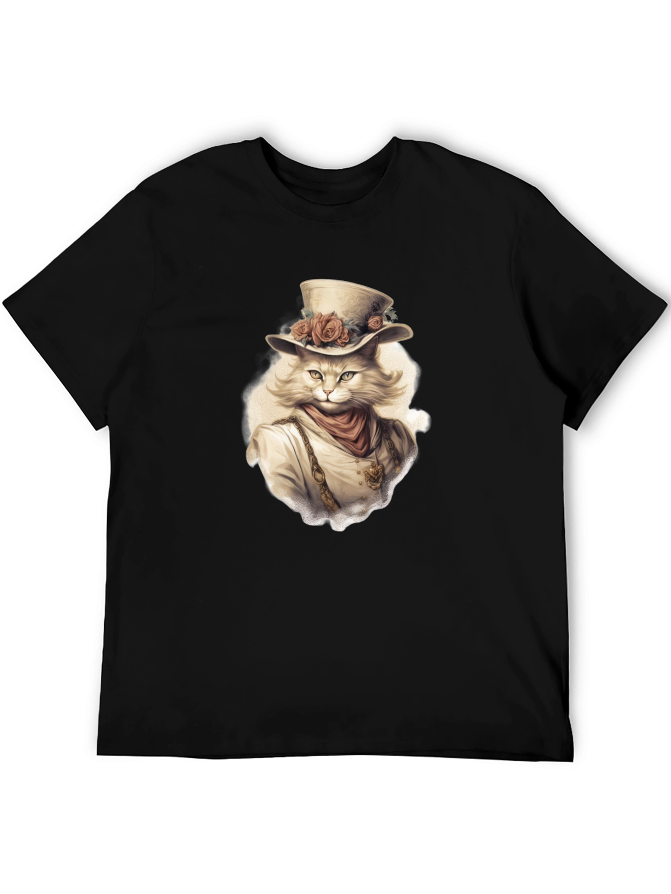 Steampunk Cat Graphic Tee - Unique Design