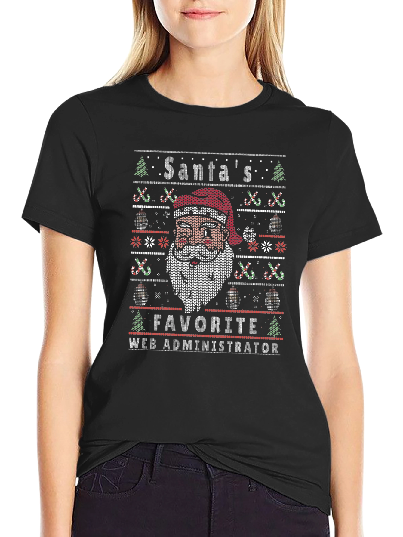 Santas Favorite Web Administrator Christmas Sweater T-Shirt