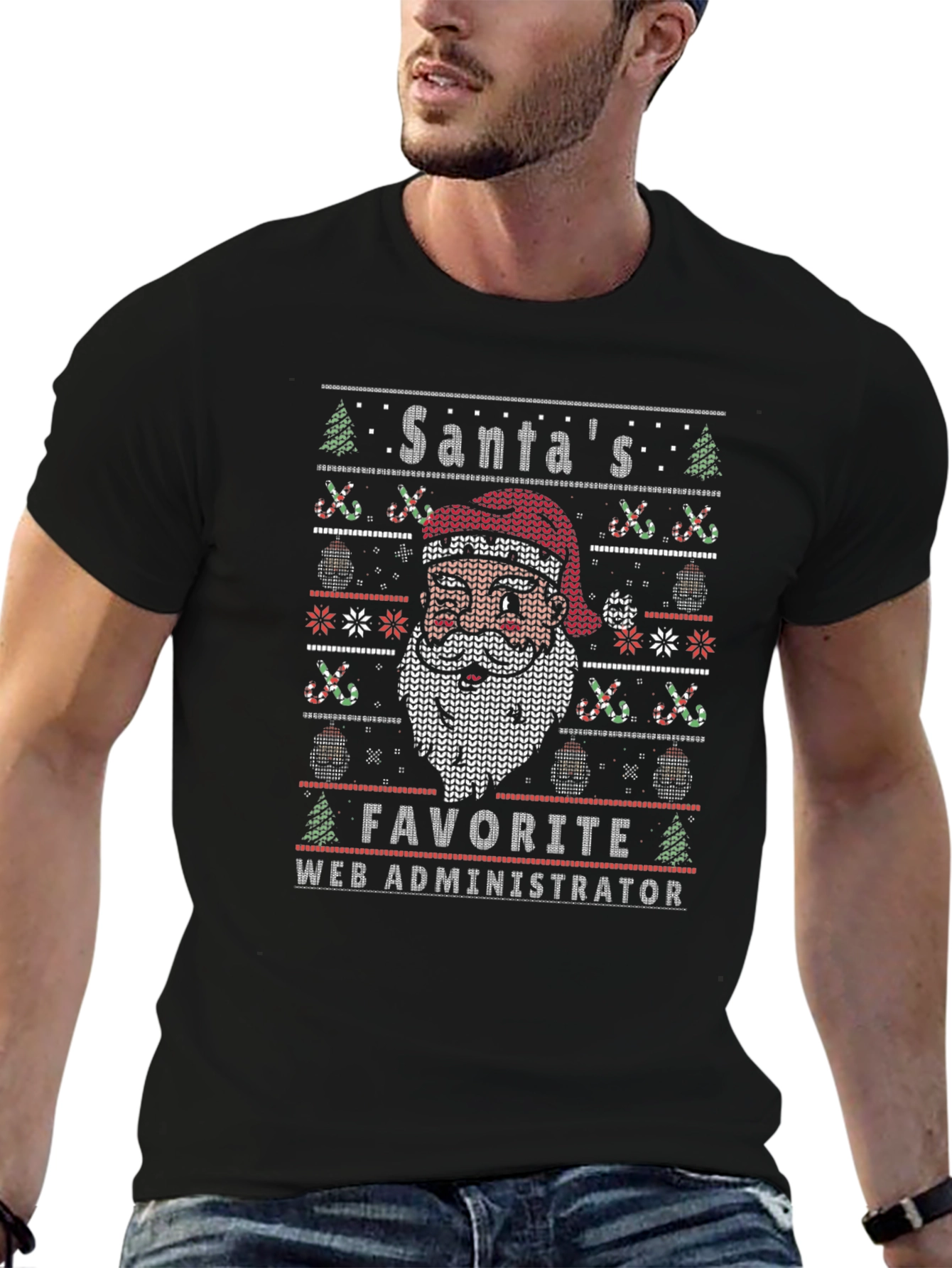 Santas Favorite Web Administrator Christmas Sweater T-Shirt
