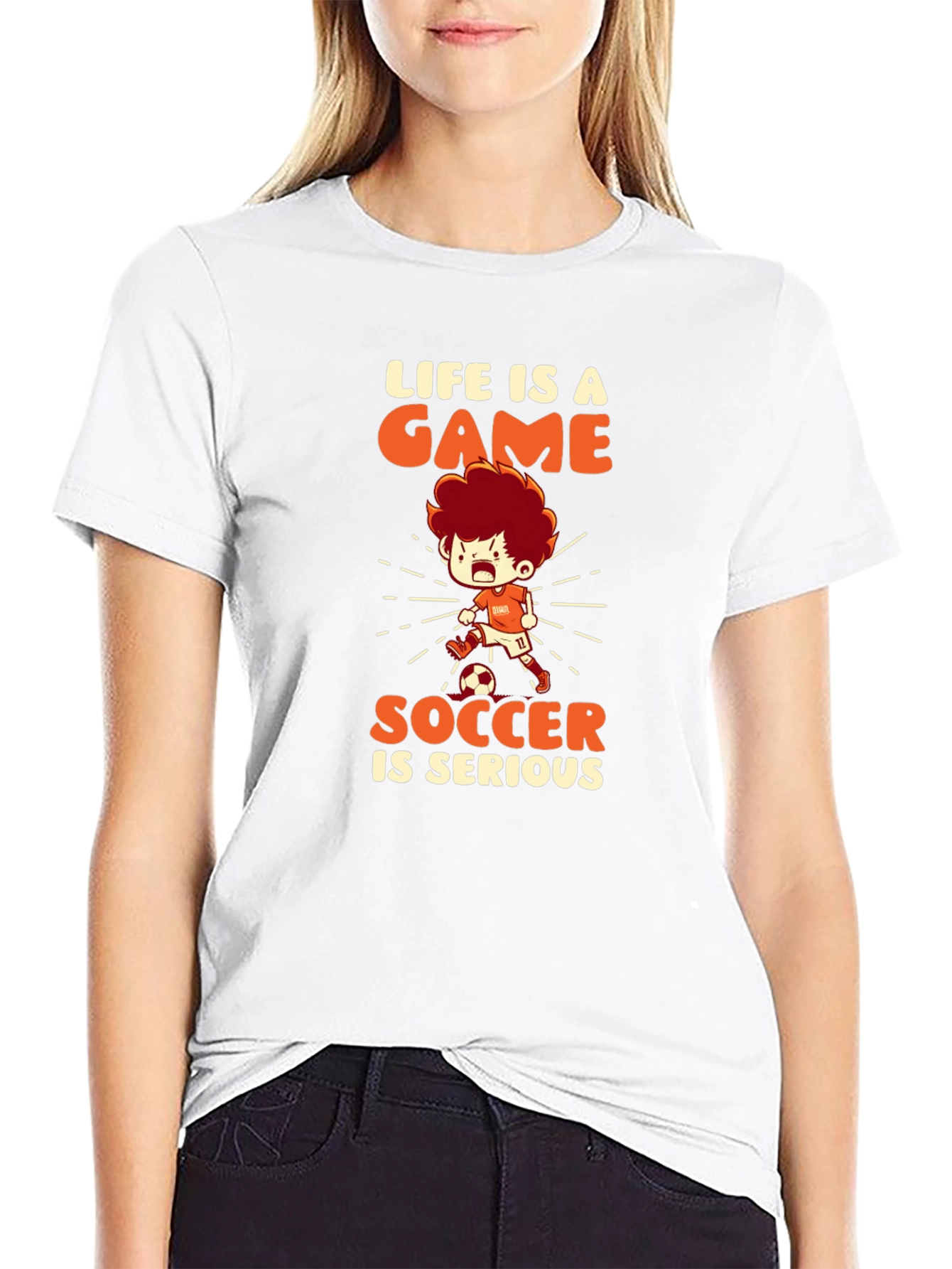 Life is a Game Soccer is Serious T-Shirt