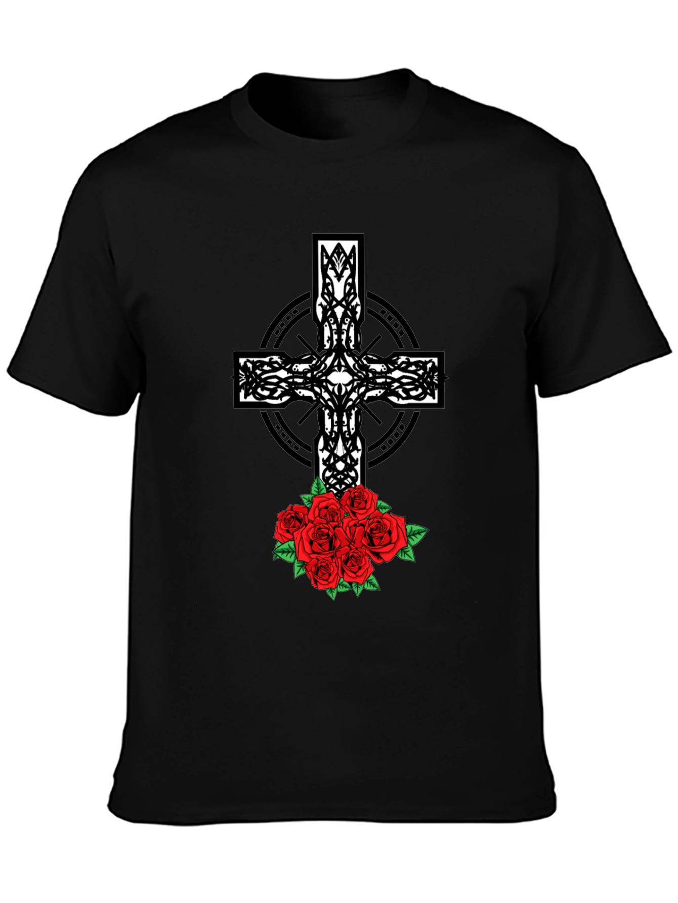 Cross & Roses Graphic Tee