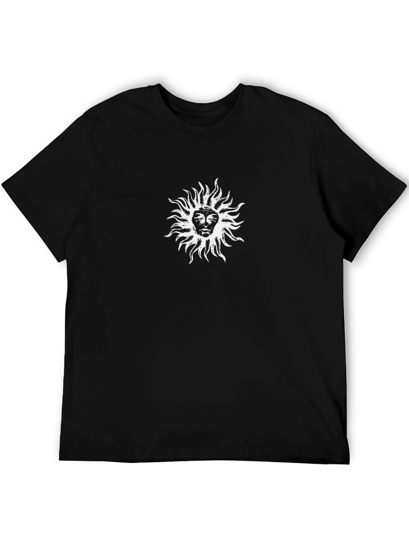 Mystic Sun Graphic Tee - Black Cotton Comfort