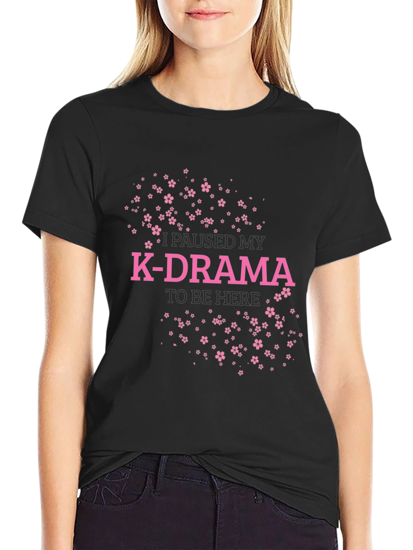 K-Drama Paused Cherry Blossom Tee