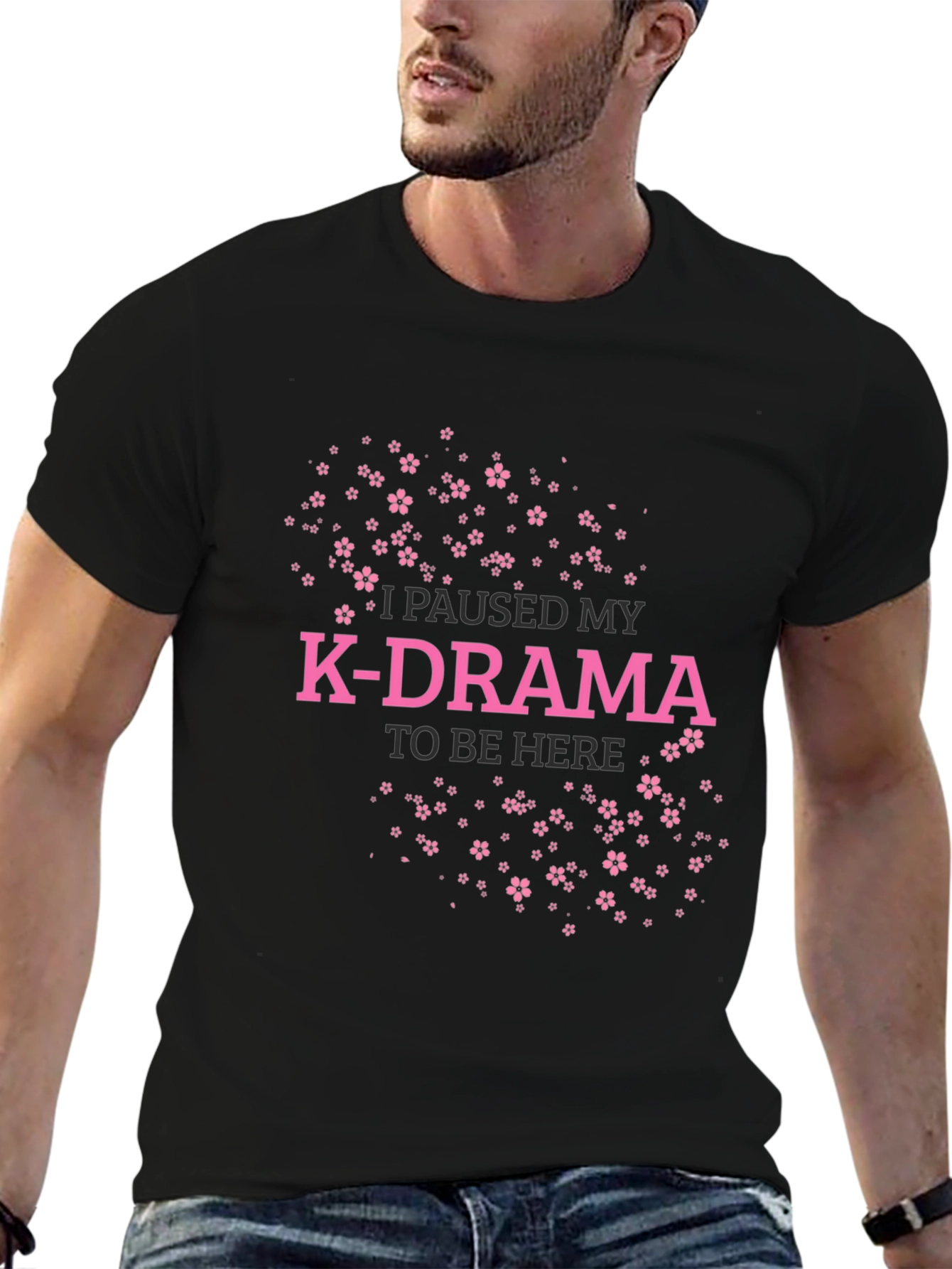 K-Drama Paused Cherry Blossom Tee