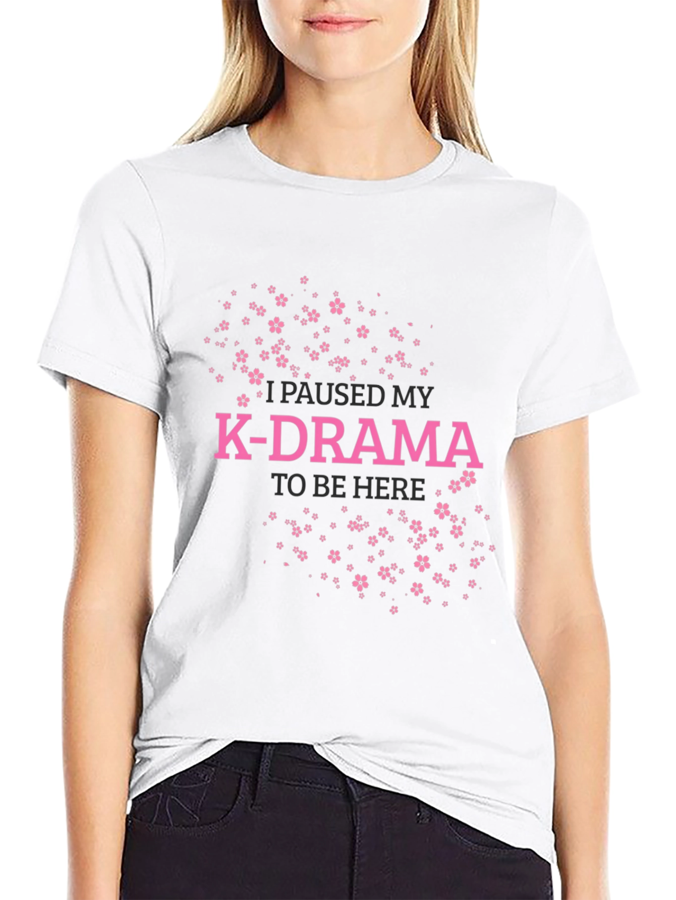K-Drama Paused Cherry Blossom Tee