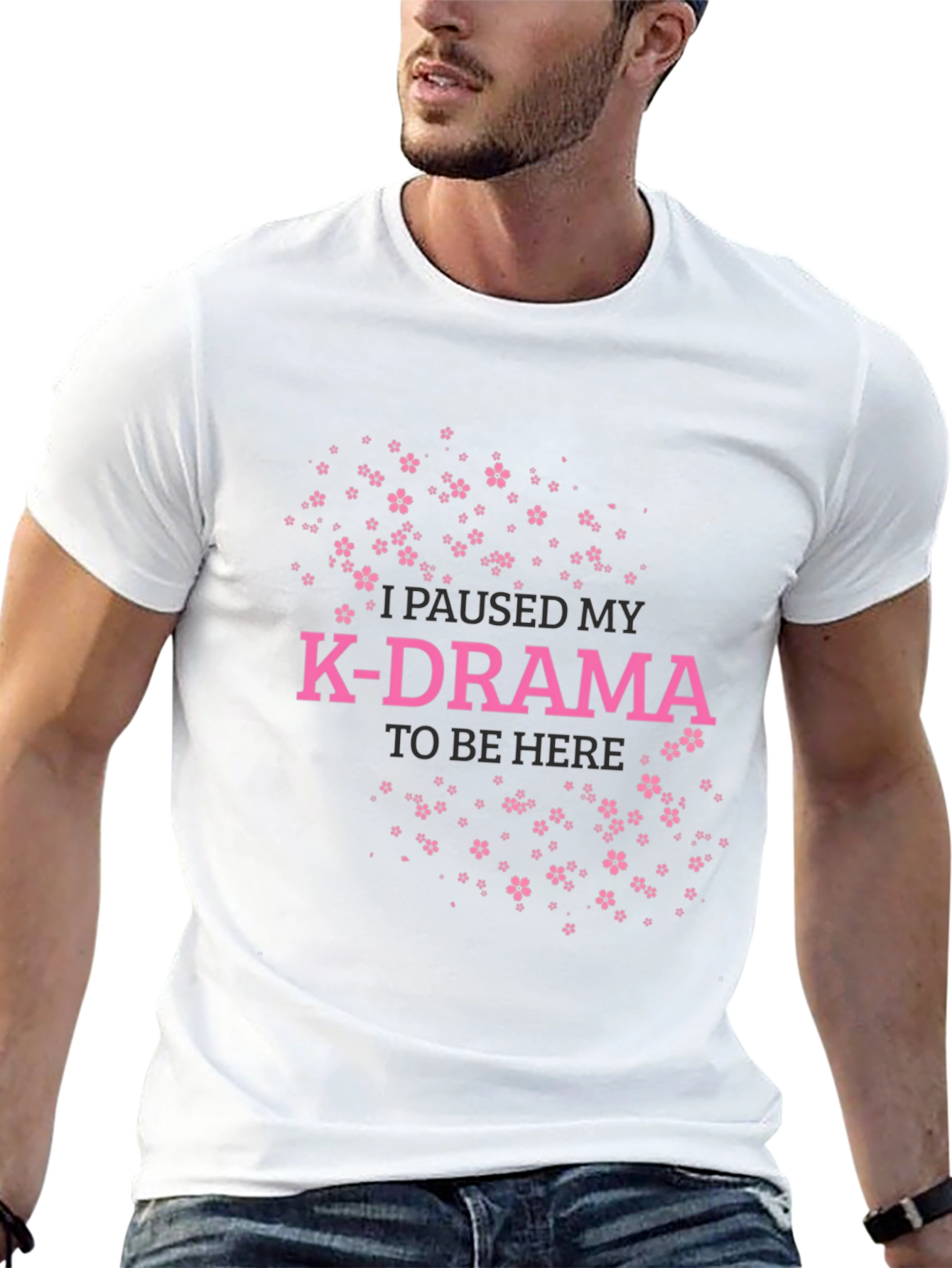 K-Drama Paused Cherry Blossom Tee