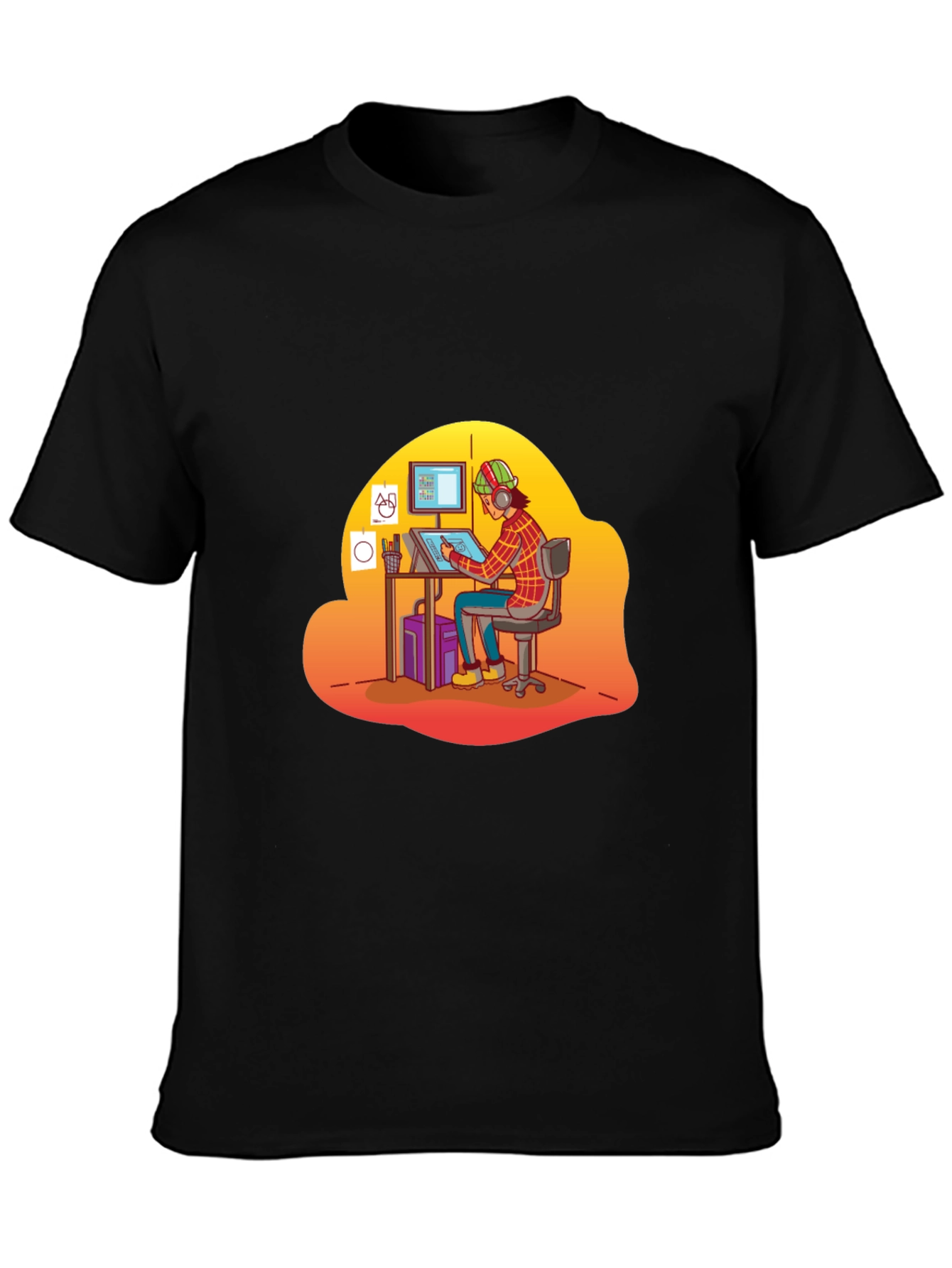 Cartoon Artist Graphic Tee