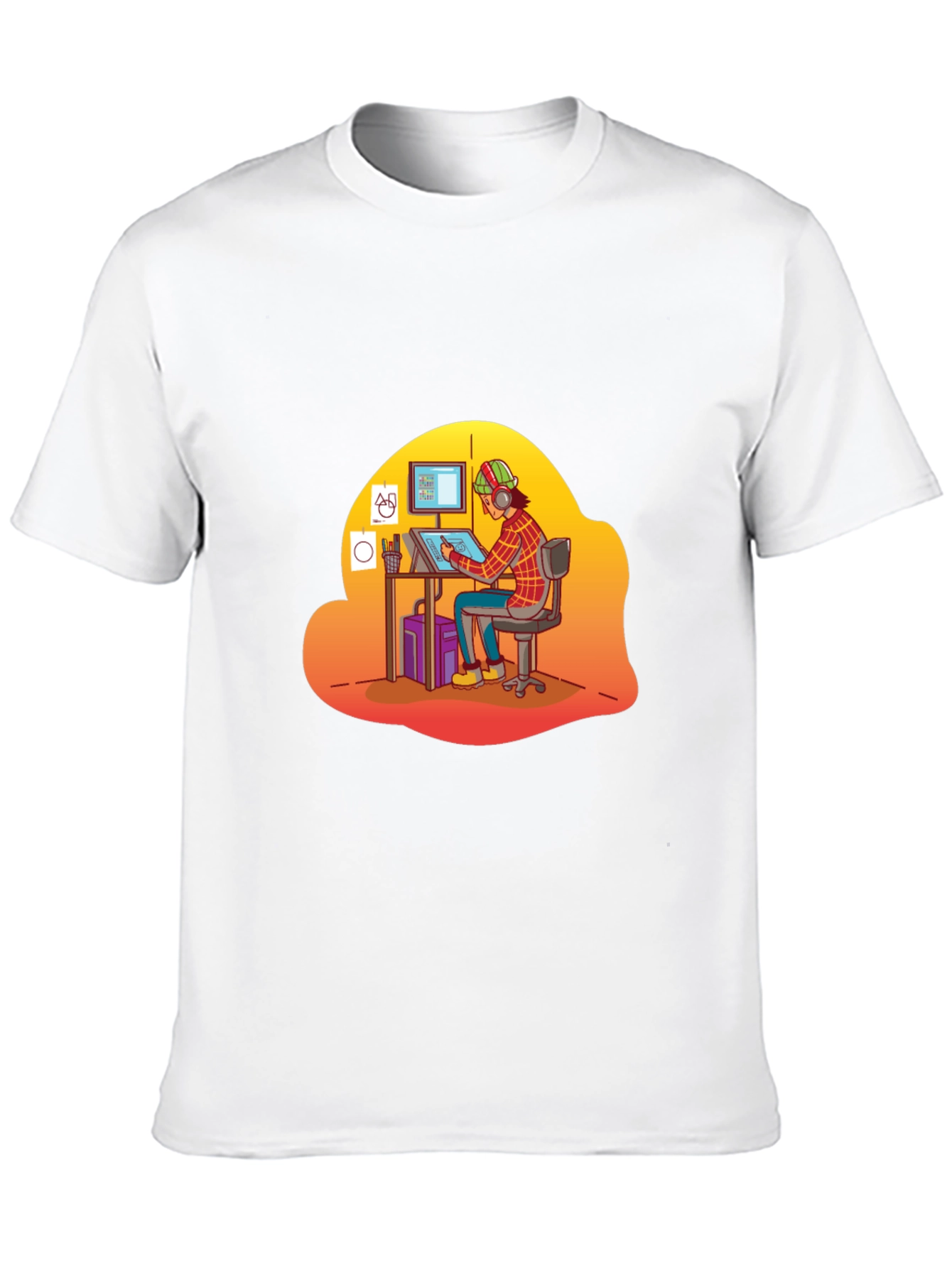 Cartoon Artist Graphic Tee