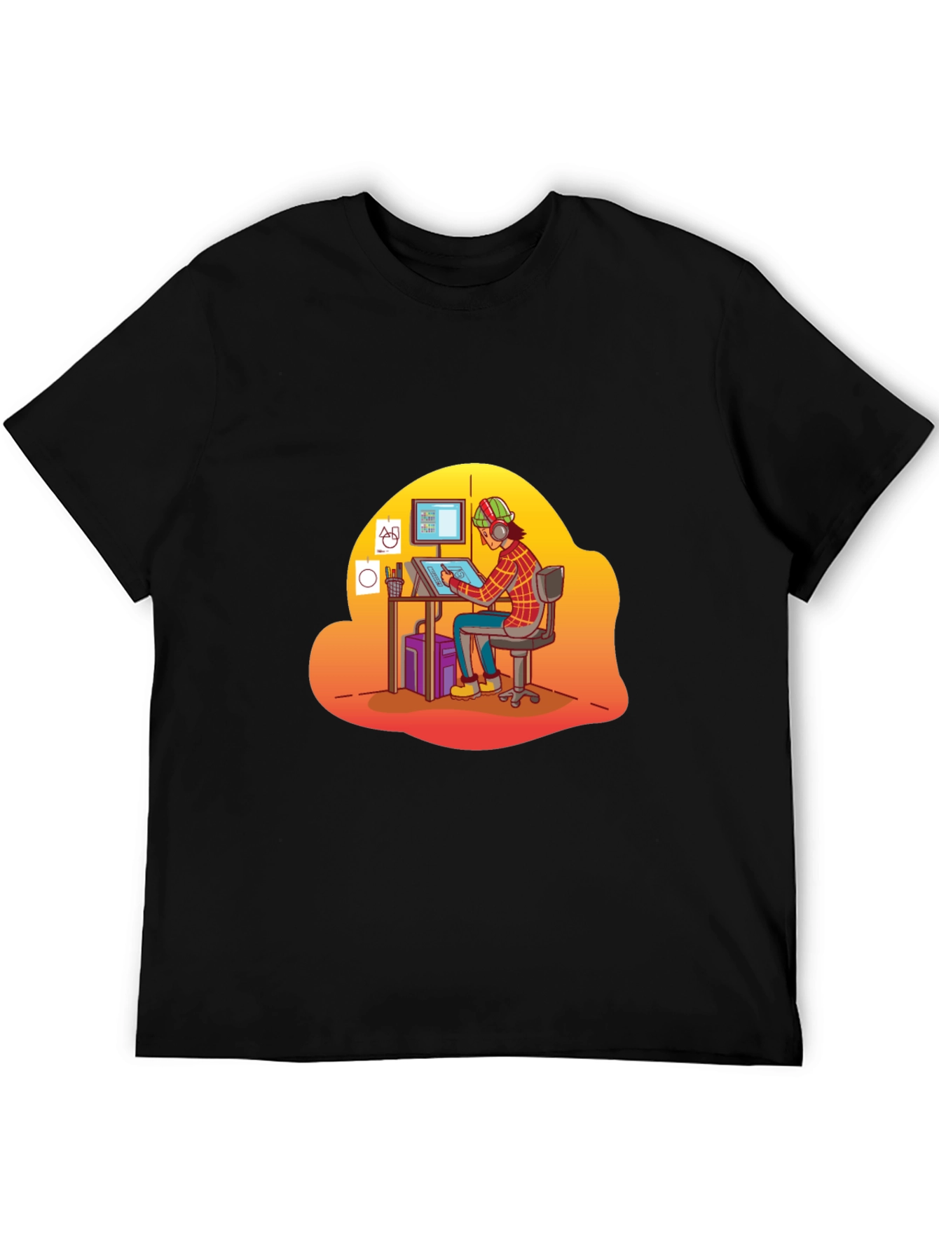 Cartoon Artist Graphic Tee