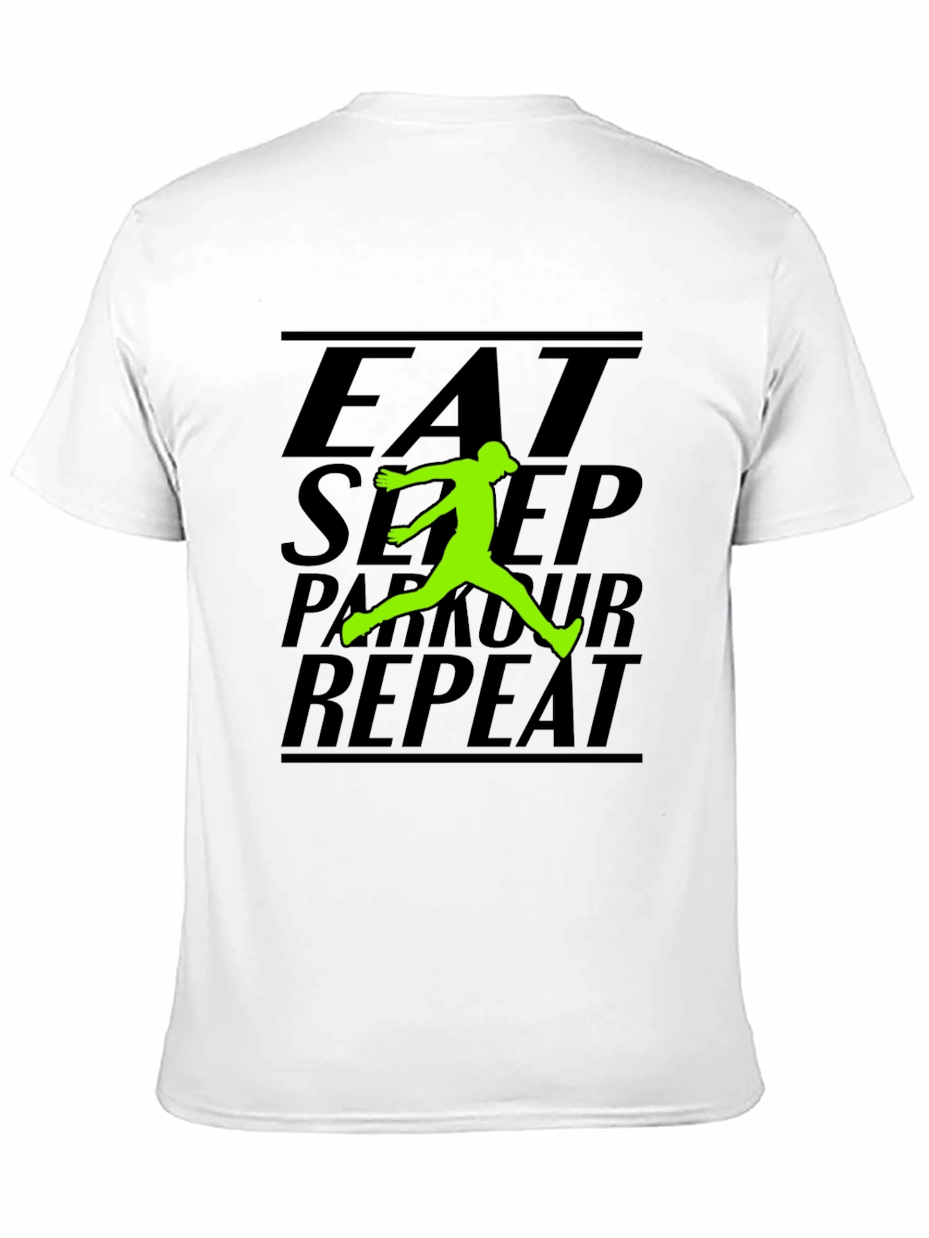 Eat Sleep Parkour Repeat Black Graphic Tee