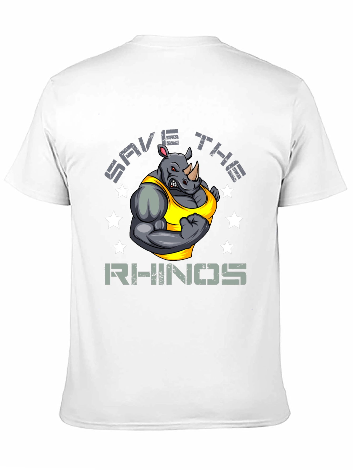 Save The Rhinos Graphic Print T-Shirt