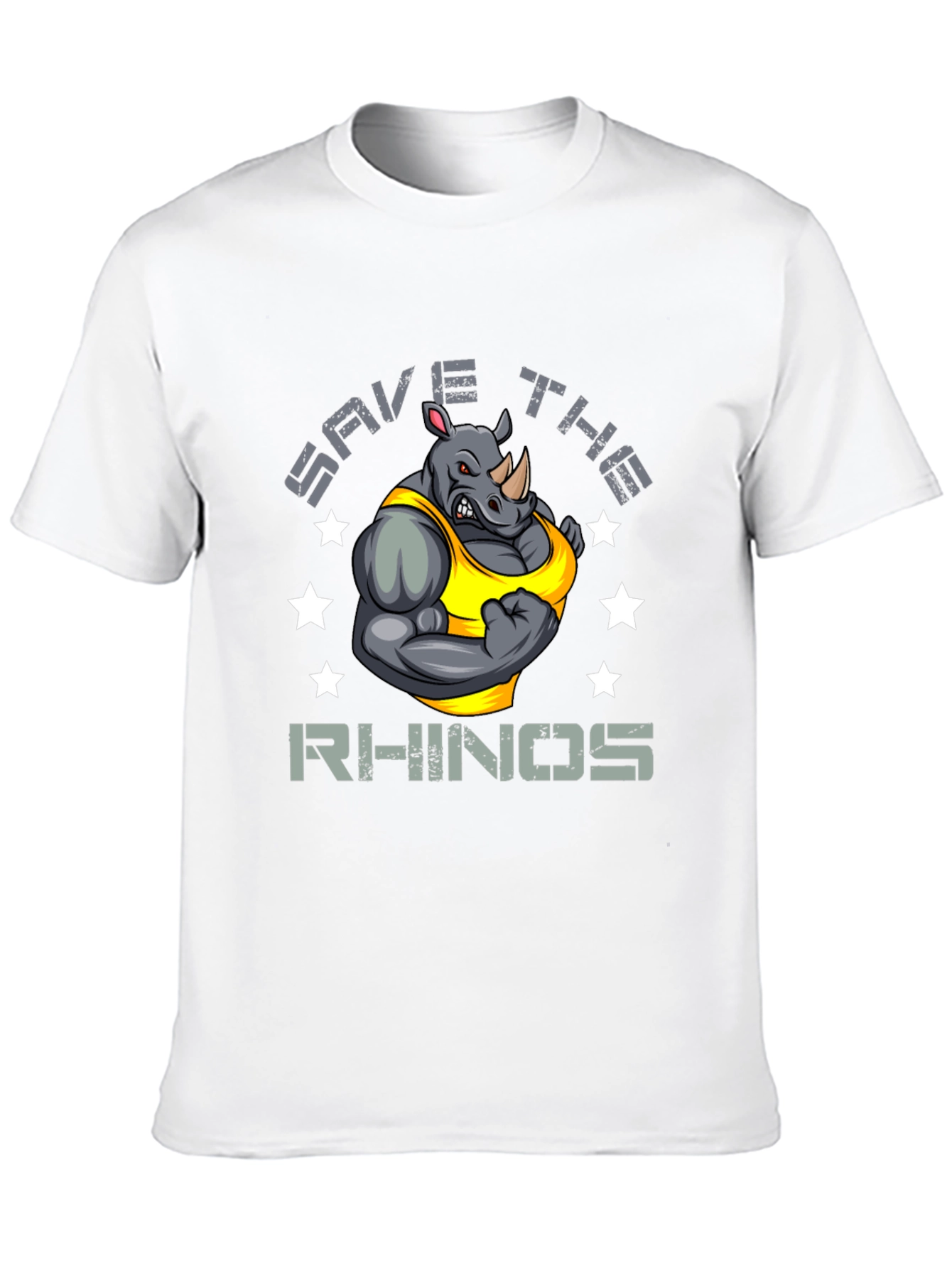 Save The Rhinos Graphic Print T-Shirt