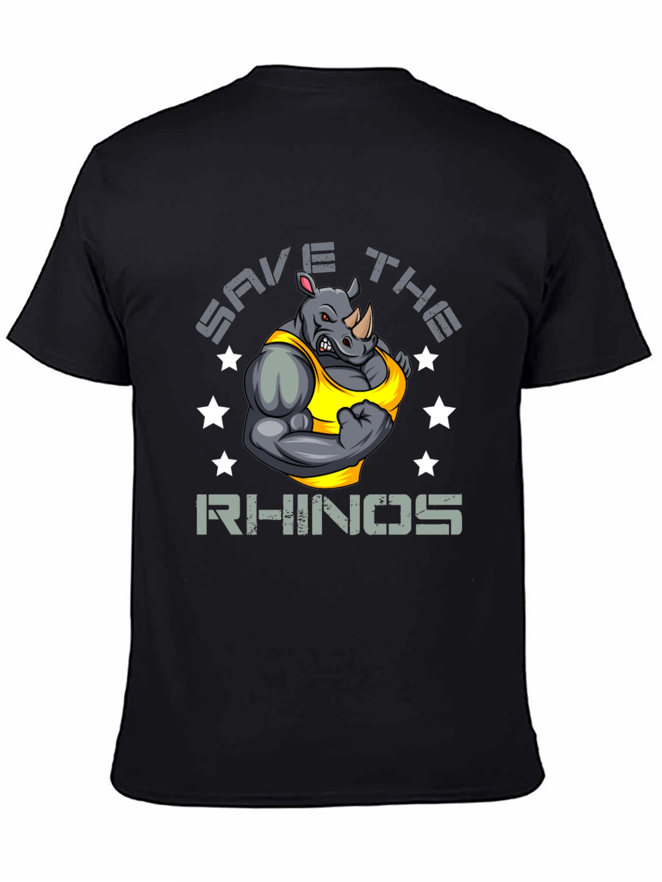 Save The Rhinos Graphic Print T-Shirt