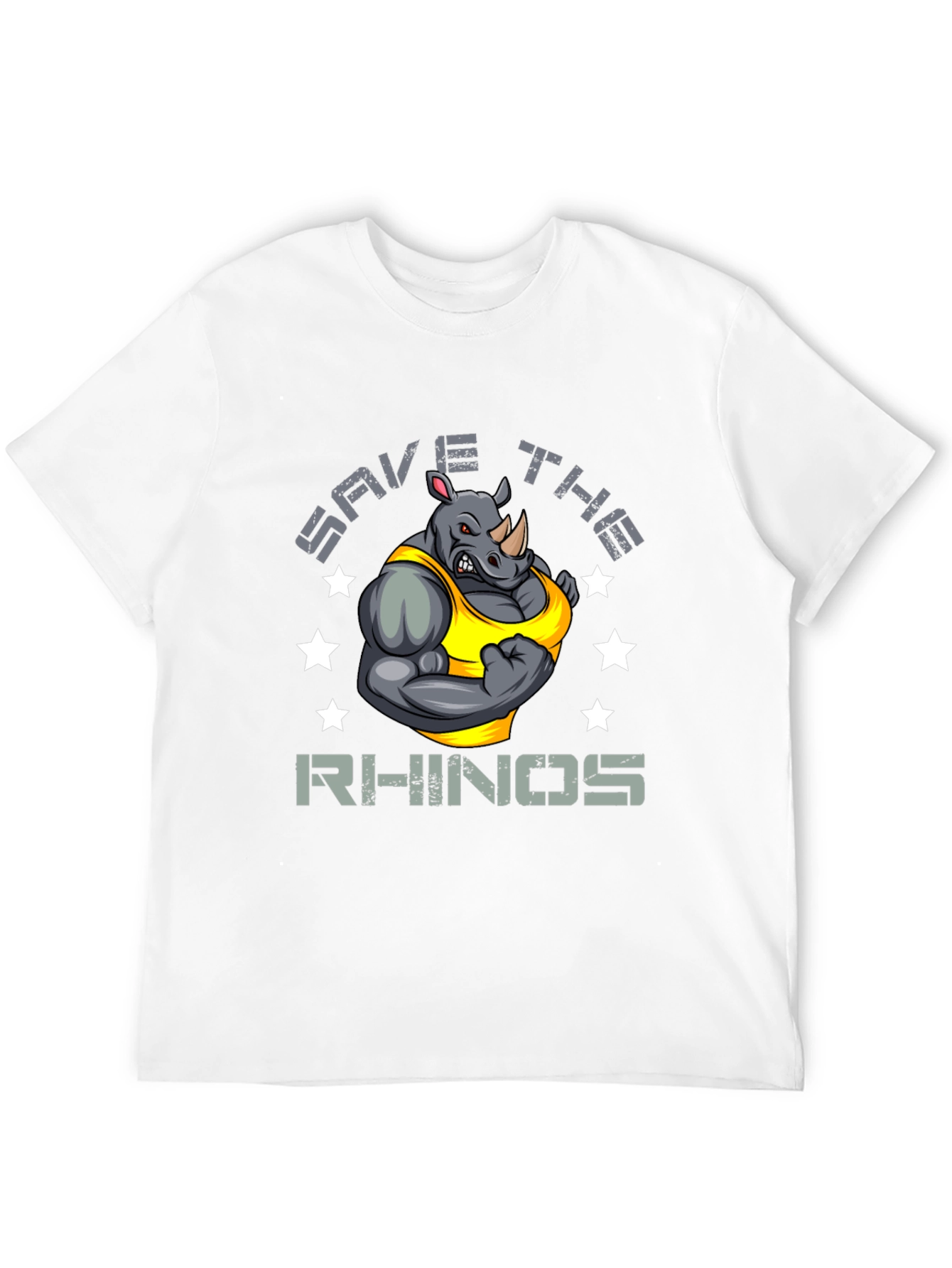 Save The Rhinos Graphic Print T-Shirt